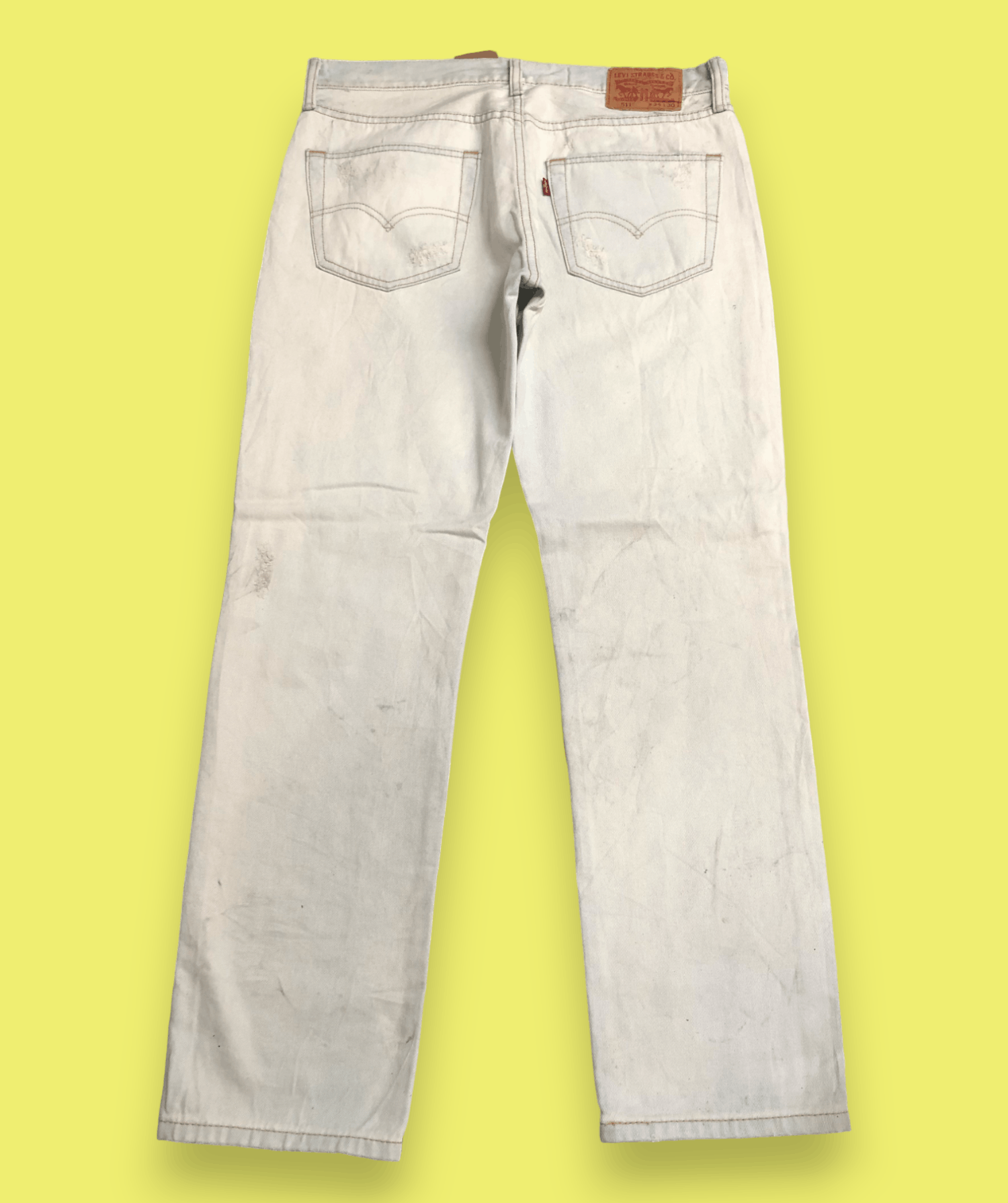 Levi's Vintage Levis 511 Distressed Denim White Jeans L524 Size US 34 / EU 50 - 2 Thumbnail