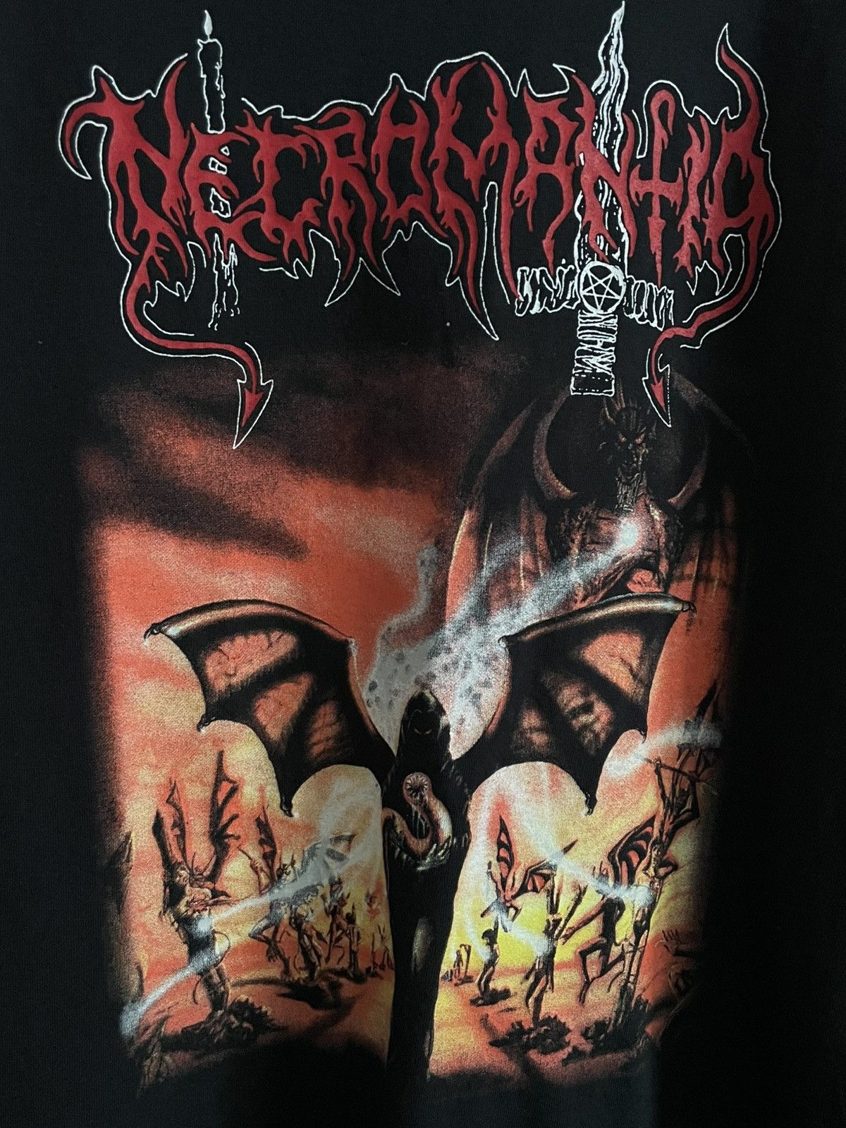 Band Tees Necromantia Scarlet Evil Witching Black Long Sleeve Shirt Size US M / EU 48-50 / 2 - 5 Thumbnail