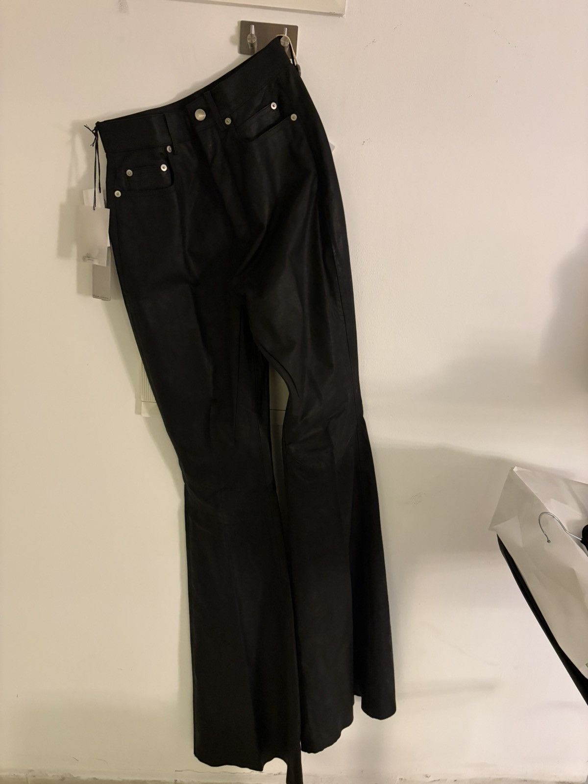 Rick Owens Rick owens Leather bolan pants Size US 27 - 7 Thumbnail
