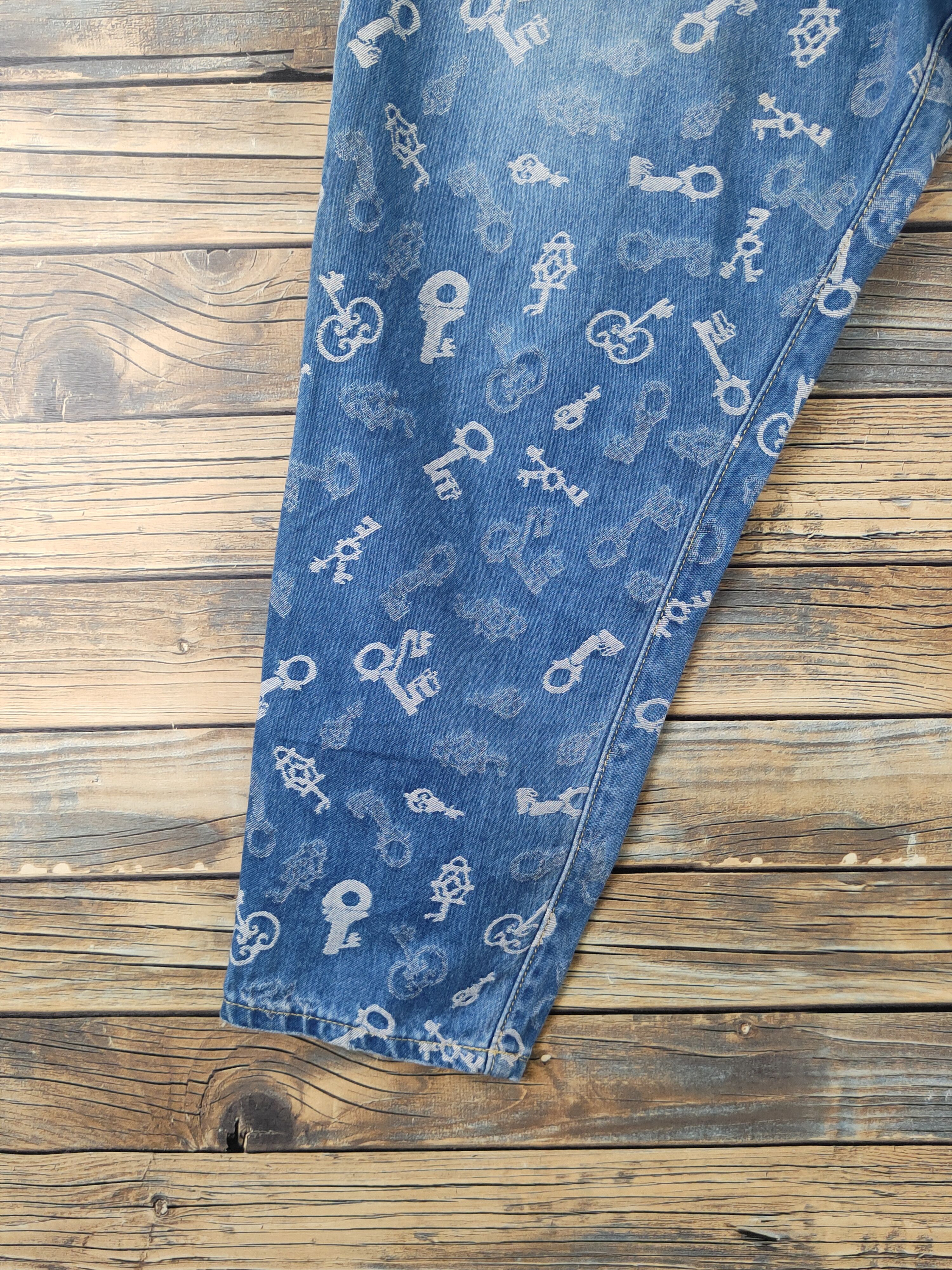 Frapbois DL Frapbois skull vintage Blue Ripped denim Jeans #W1872 Size US 30 / EU 46 - 4 Thumbnail