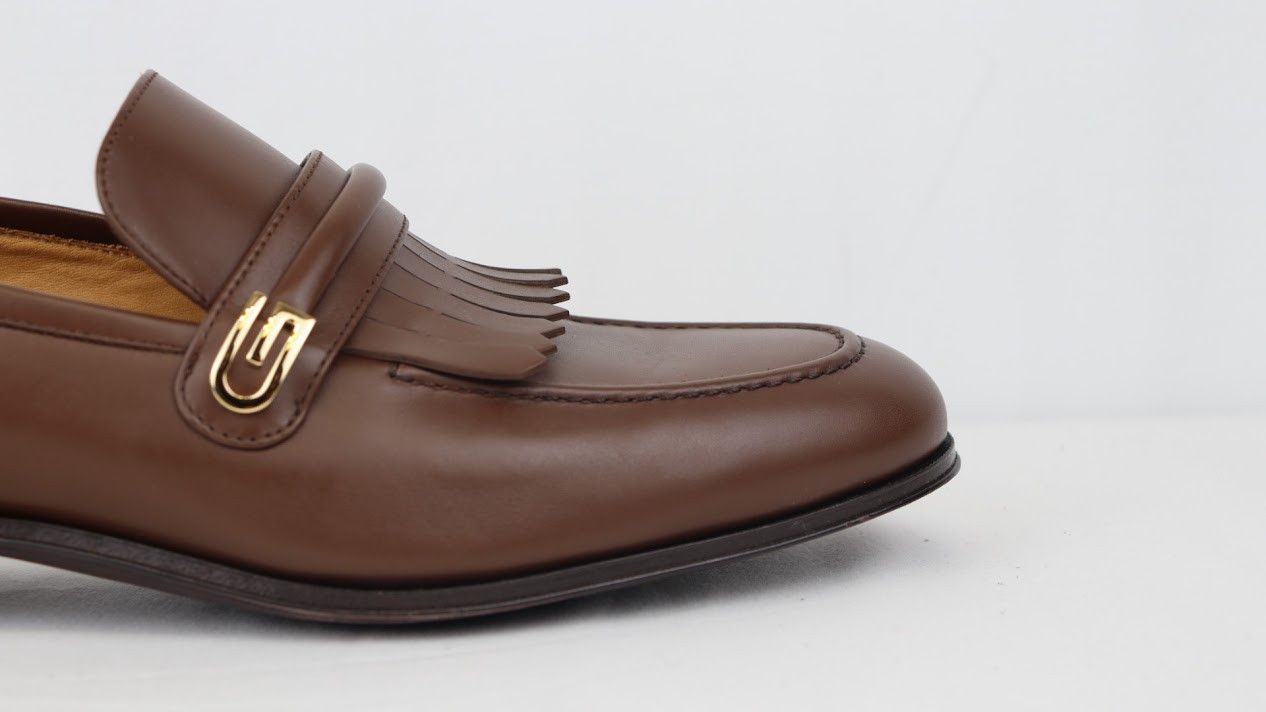 Gucci o1rshd1 New Waxed Calf Moccasins Leather in Brown Size US 9.5 / EU 42-43 - 6 Thumbnail
