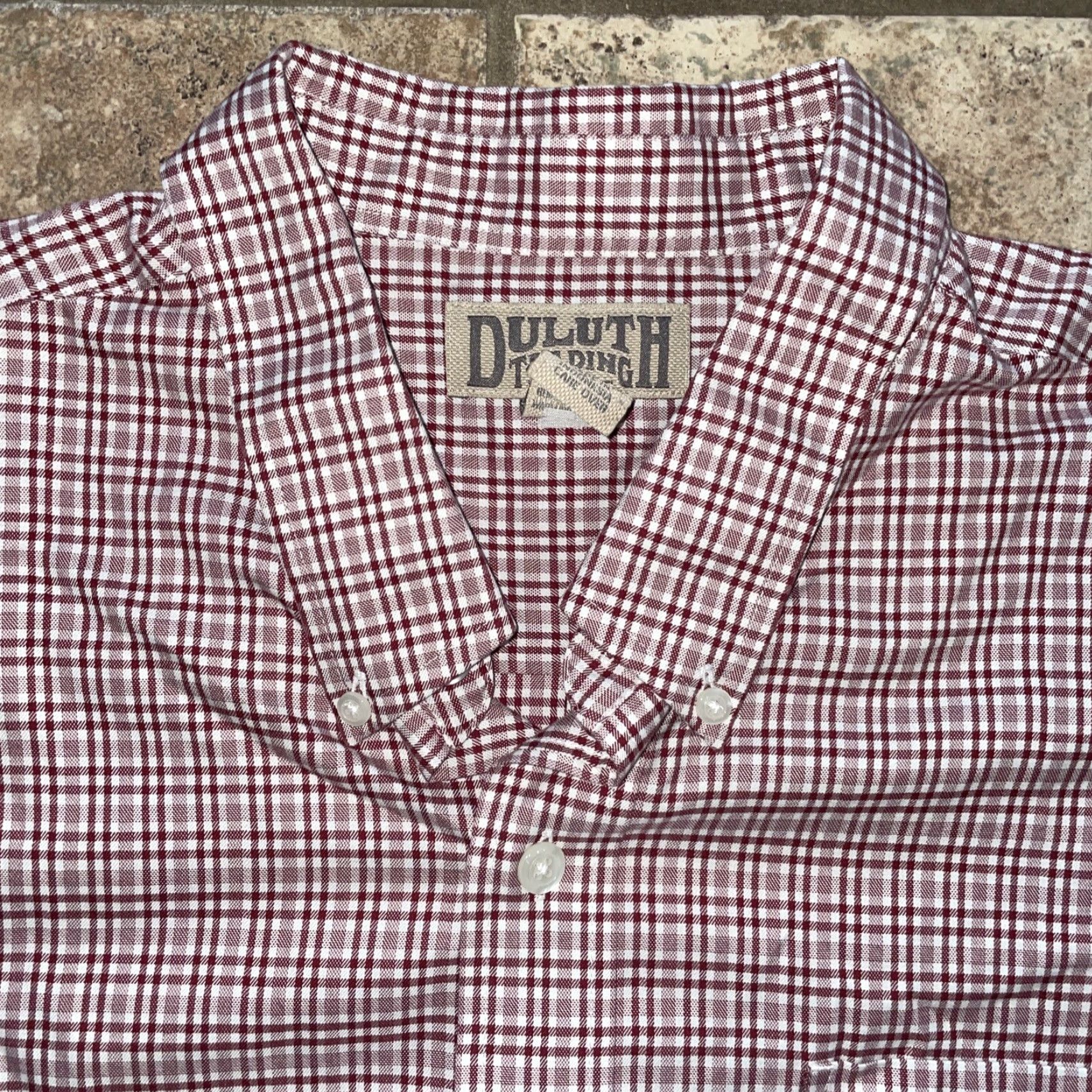 CO Duluth Trading Co Red Plaid Shirt Mens XL Button-Up Short Sleeve Regular Size XL Men Size US XL / EU 56 / 4 - 2 Thumbnail