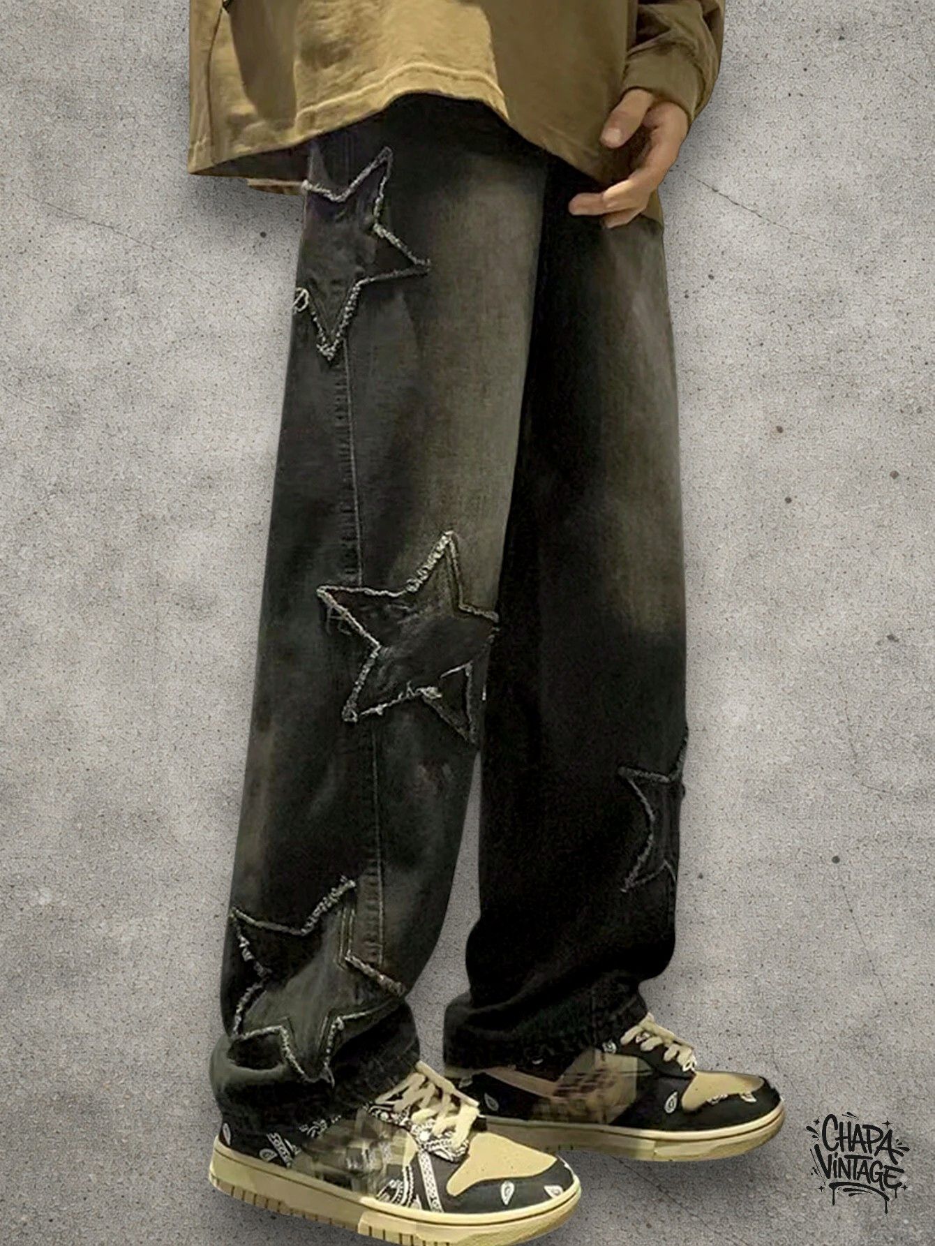Vintage Dark gray straight jeans Size US 32 / EU 48 - 1 Thumbnail