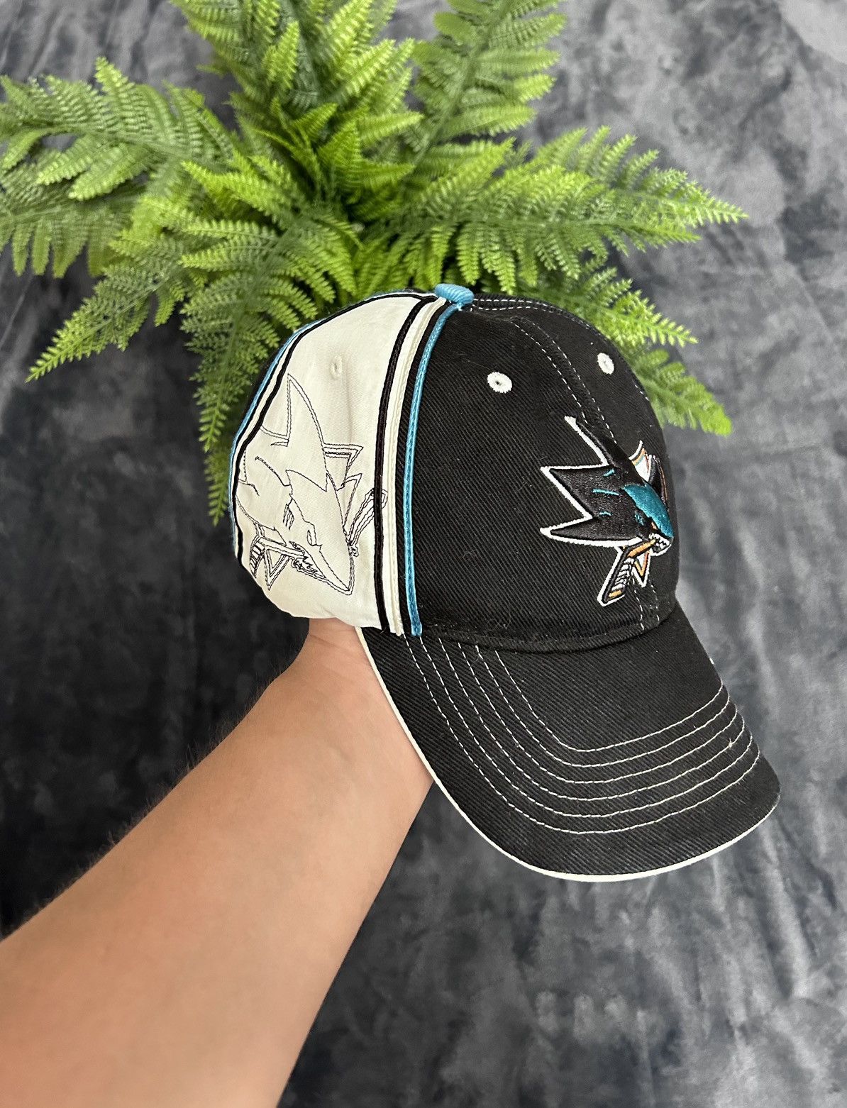 Vintage 90s Vintage Hockey Sharks San Jose Hat Cap Big Logo | Grailed