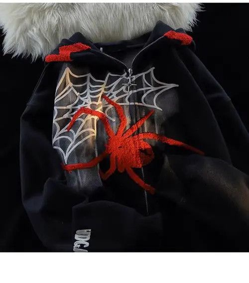 VIBE Hip Hop Spider Print Hooded Sweatshirt Jacket Size US M / EU 48-50 / 2 - 3 Thumbnail
