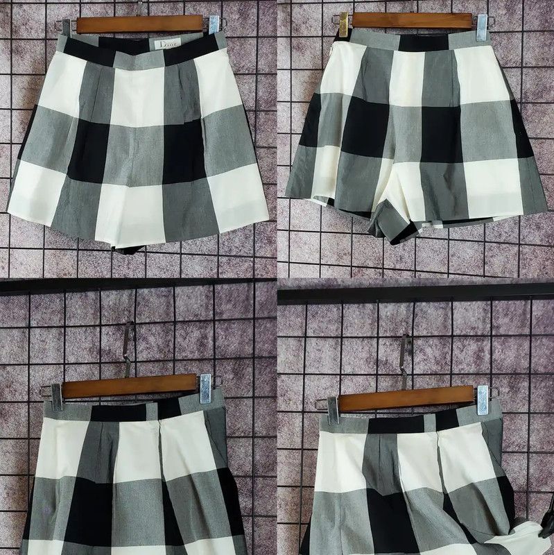Dior Dior Summer Cotton Plaid Casual Pants 0089 Size 27" / US 4 / IT 40 - 1 Thumbnail
