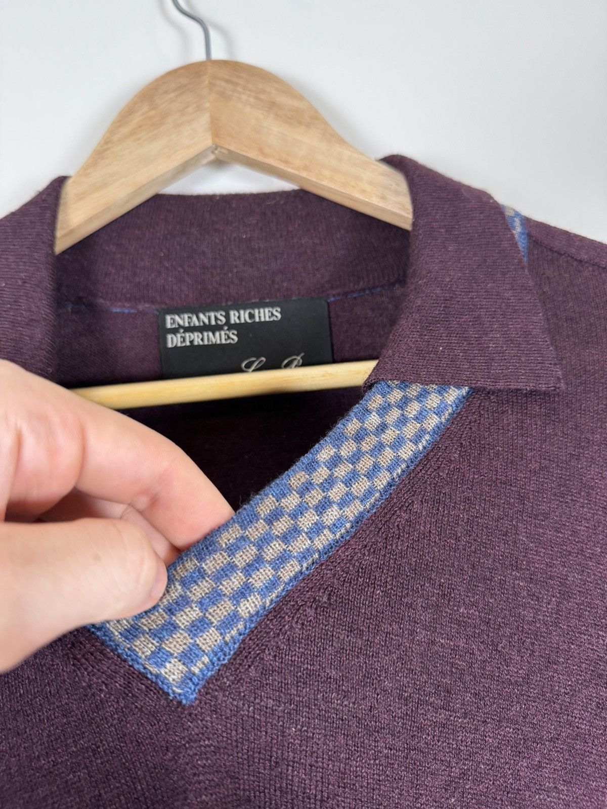 Enfants Riches Deprimes × Loro Piana 🚭ULTIMATE GRAIL🚭1 of 5 Loro Piana Aged Checkered Merino Polo Size US M / EU 48-50 / 2 - 3 Thumbnail