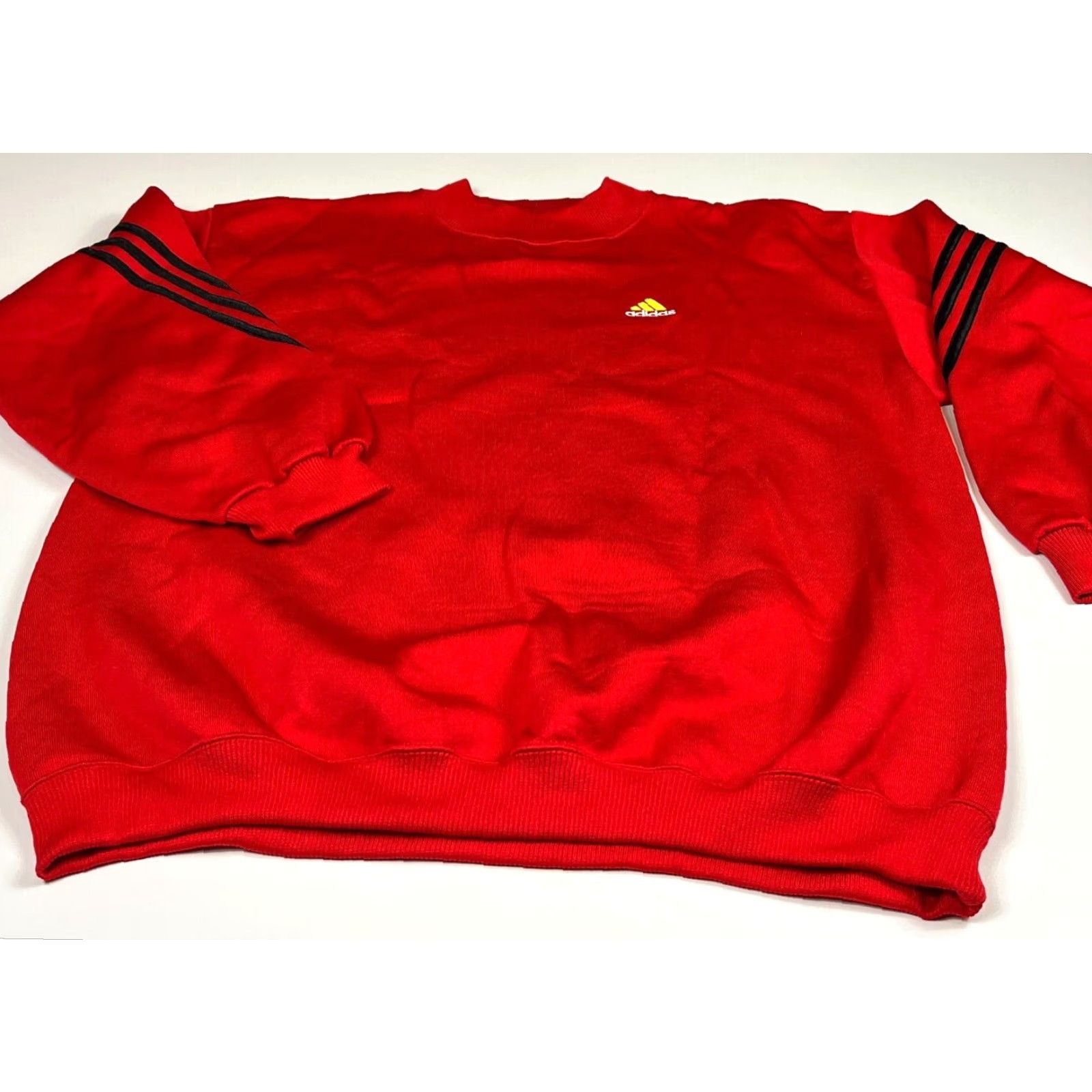 Adidas VINTAGE adidas Sweatshirt Men's 90s Crewneck L Red Mens Size US L / EU 52-54 / 3 - 3 Thumbnail