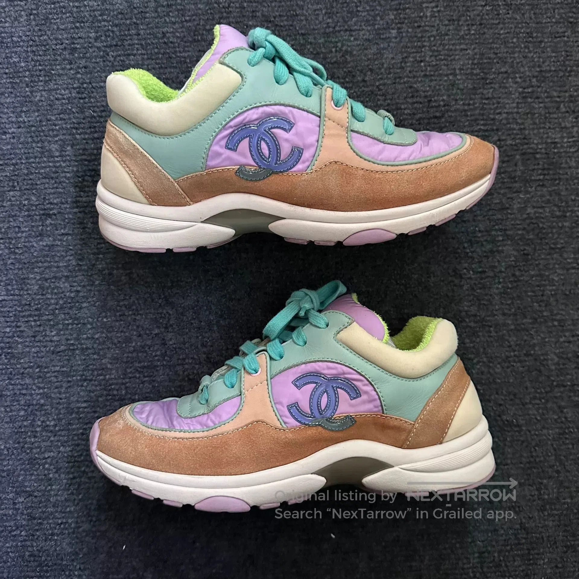 Chanel chanel purple athletic sneakers size 36.5. Size US 6 / IT 36 - 1 Thumbnail