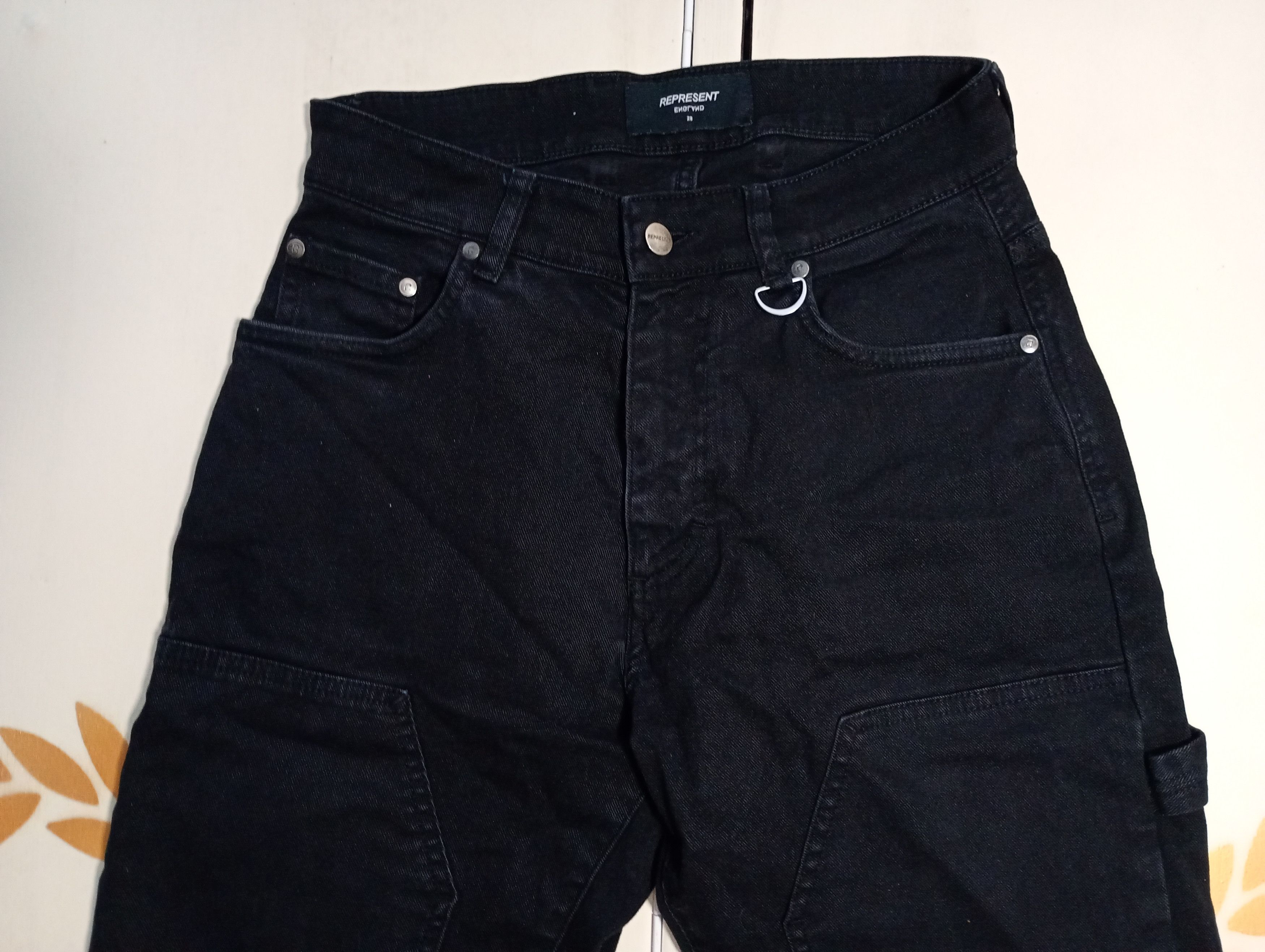 Represent Clo. Represent Clo Carpenter Denim Black Jeans Size US 28 / EU 44 - 8 Thumbnail