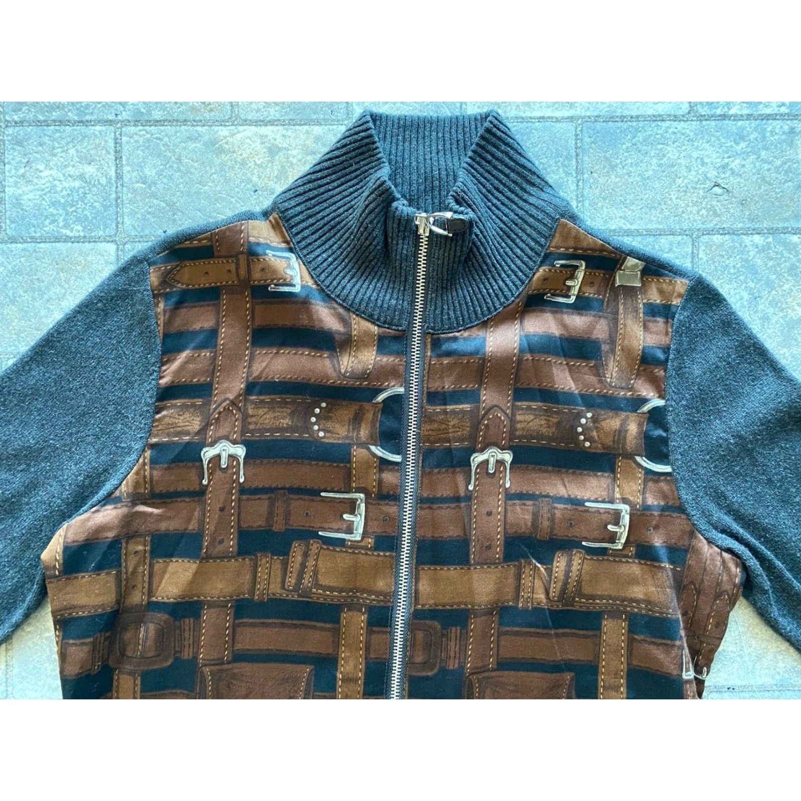 Ralph Lauren LauRen Ralph Lauren Silk Cashmere Women’s Long Sleeve Belts Graphic Shirt Sweater S Multicolor Full Zip Womens Size S / US 4 / IT 40 - 4 Thumbnail