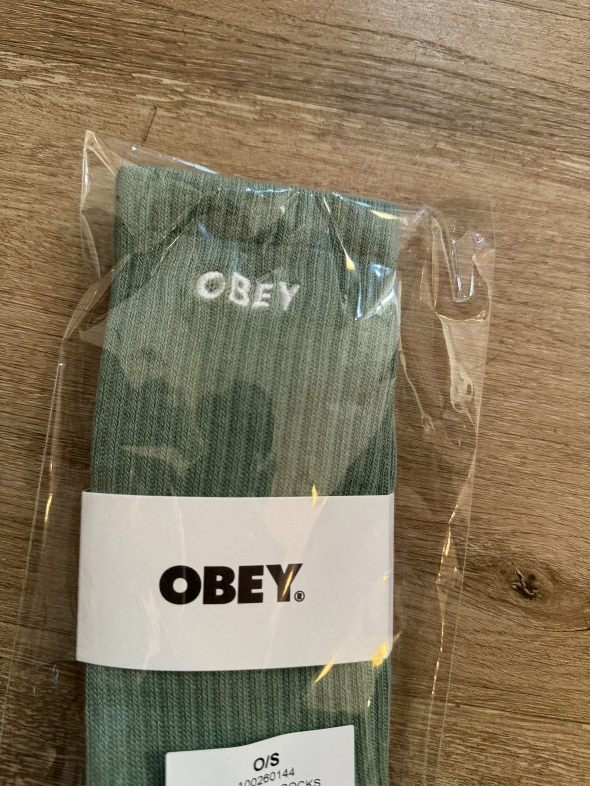 Obey × Shepard Fairey OBEY EMBROIDERED LOGO CREW SOCKS XL/green Size ONE SIZE - 3 Thumbnail