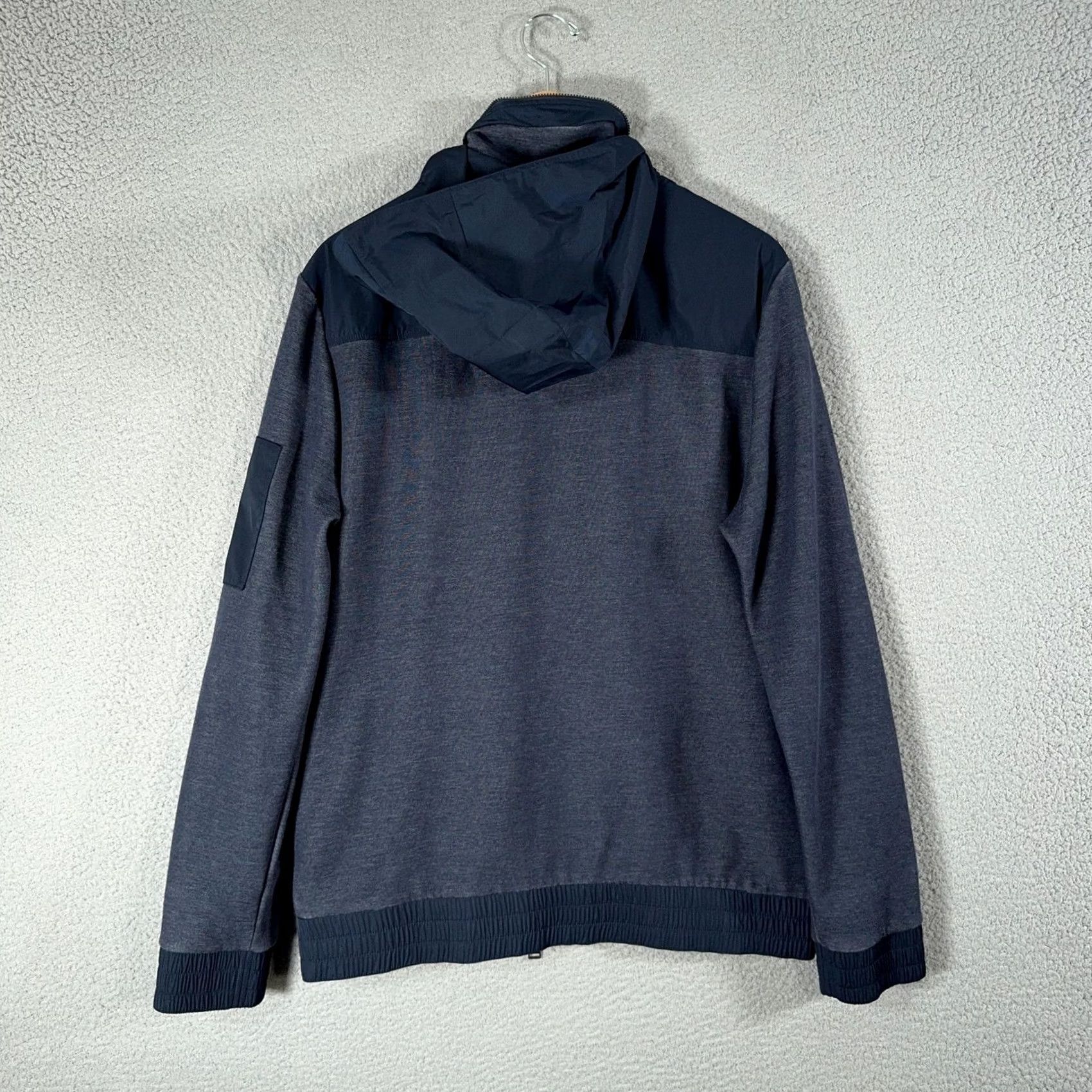 Vintage Boss Windbreaker Jacket Mens XL Blue Hooded Full Zip Removable Hood Pockets Zip Size US XL / EU 56 / 4 - 3 Thumbnail