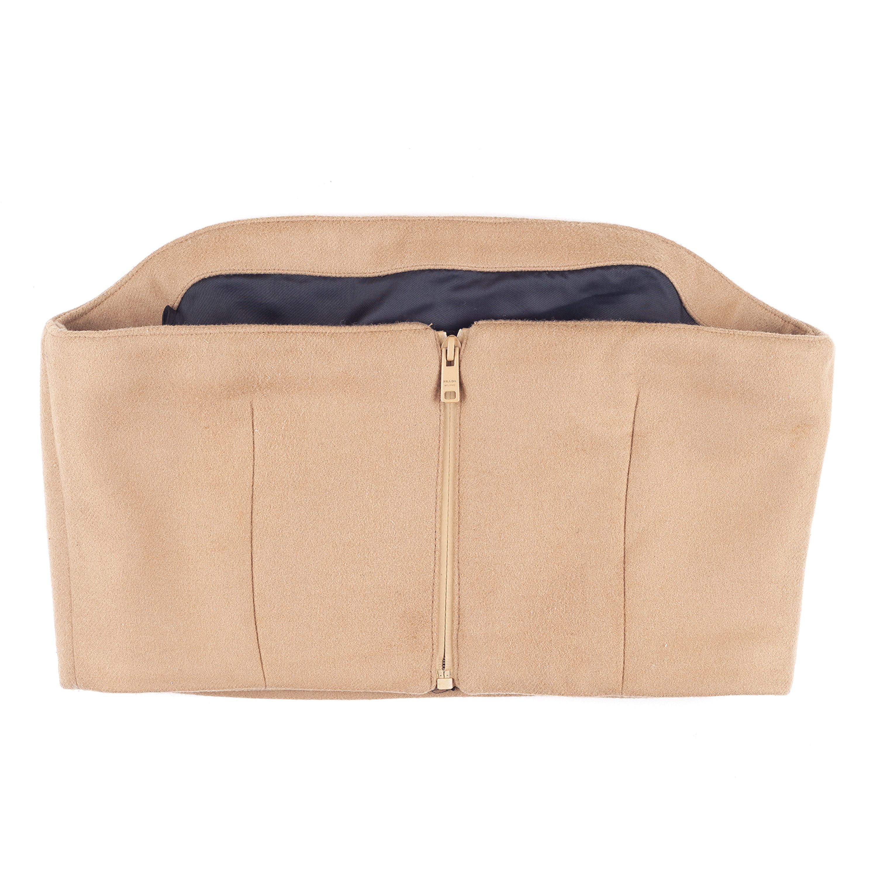 Prada Prada Brown Wool Bustier Top (L) Size L / US 10 / IT 46 - 3 Thumbnail