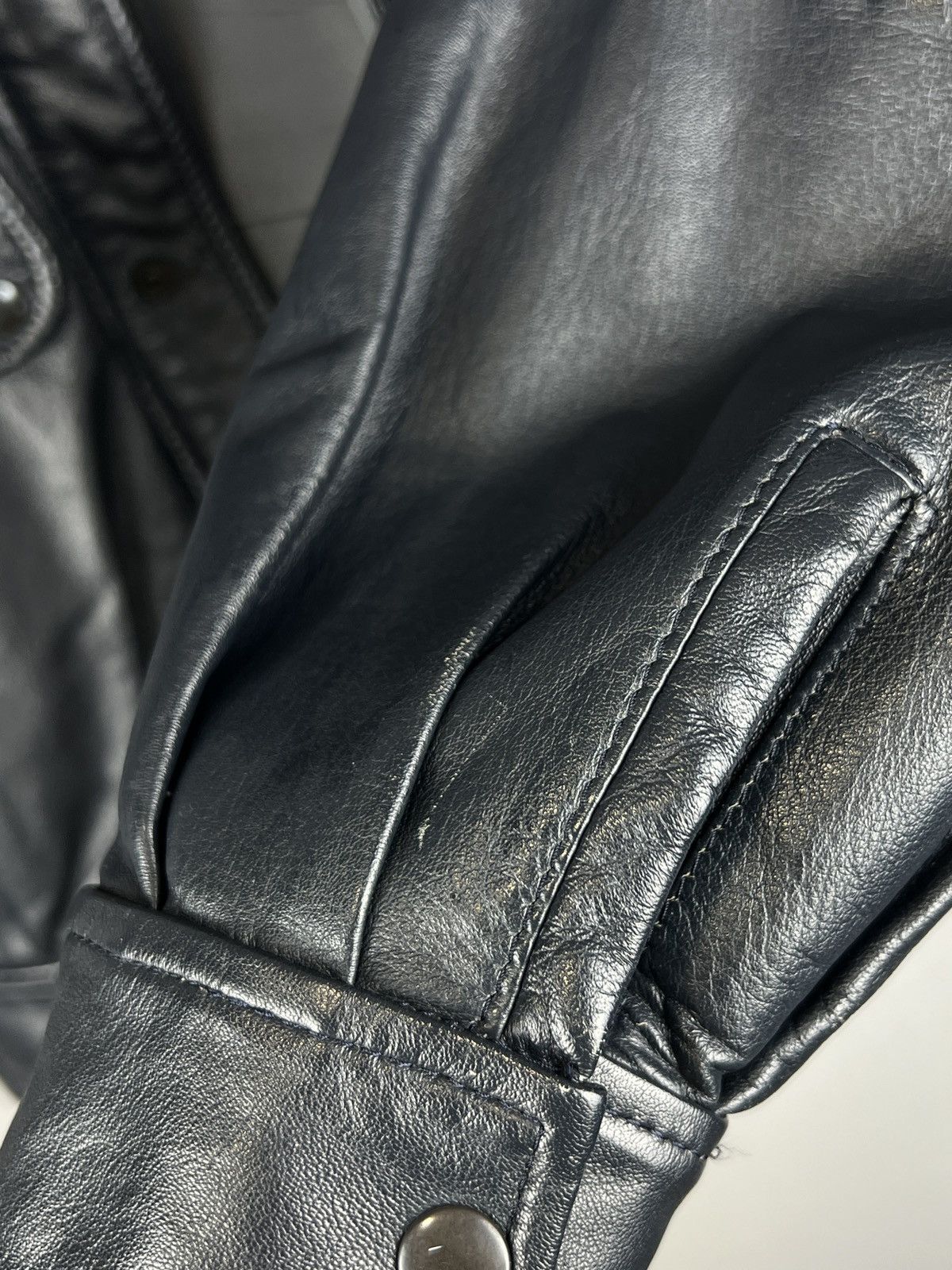 Vintage Vintage 80s Leather Trucker jacket Racing Moto y2k Size US M / EU 48-50 / 2 - 9 Thumbnail