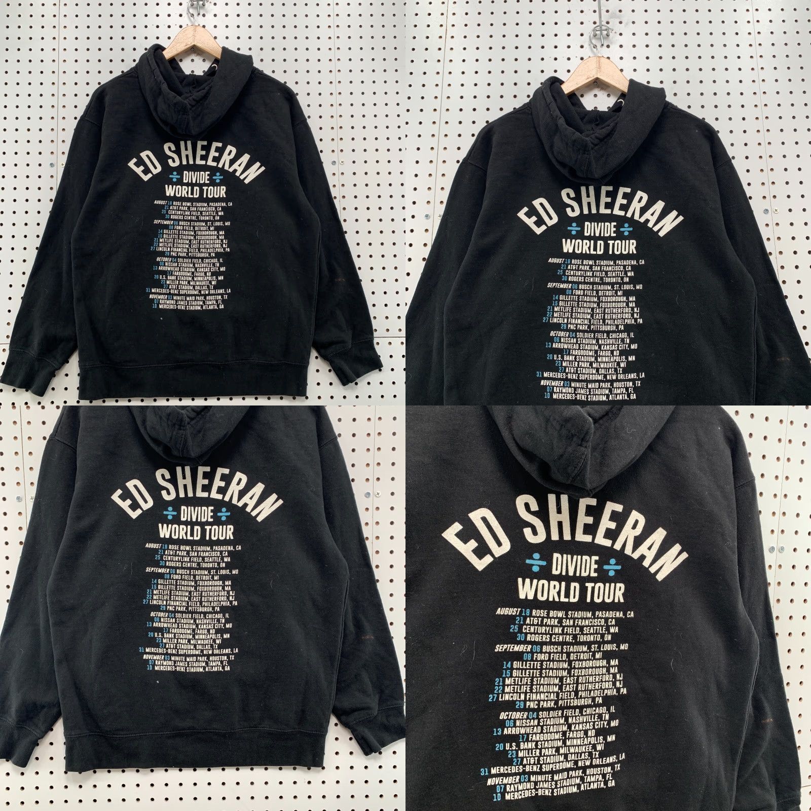 Vintage VINTAGE Independent Trading Company Hoodie Mens M Ed Sheeran Divide World Tour Pocket Music 22x25 Black Size US M / EU 48-50 / 2 - 9 Thumbnail