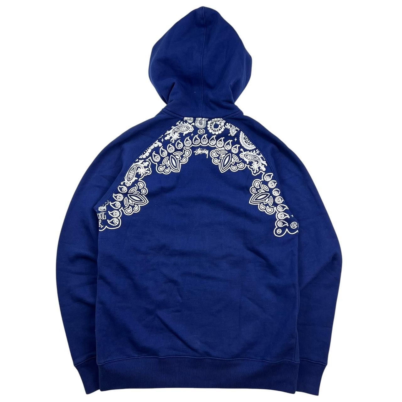 Stussy Vintage 2000s Stussy Blue Paisley Zip Up Hoodie - Small Size US S / EU 44-46 / 1 - 2 Thumbnail
