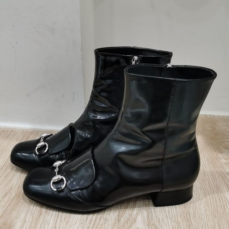Gucci Gucci Women's Fashion Short Boots in Black 0079 Size US 6 / IT 36 - 1 Thumbnail