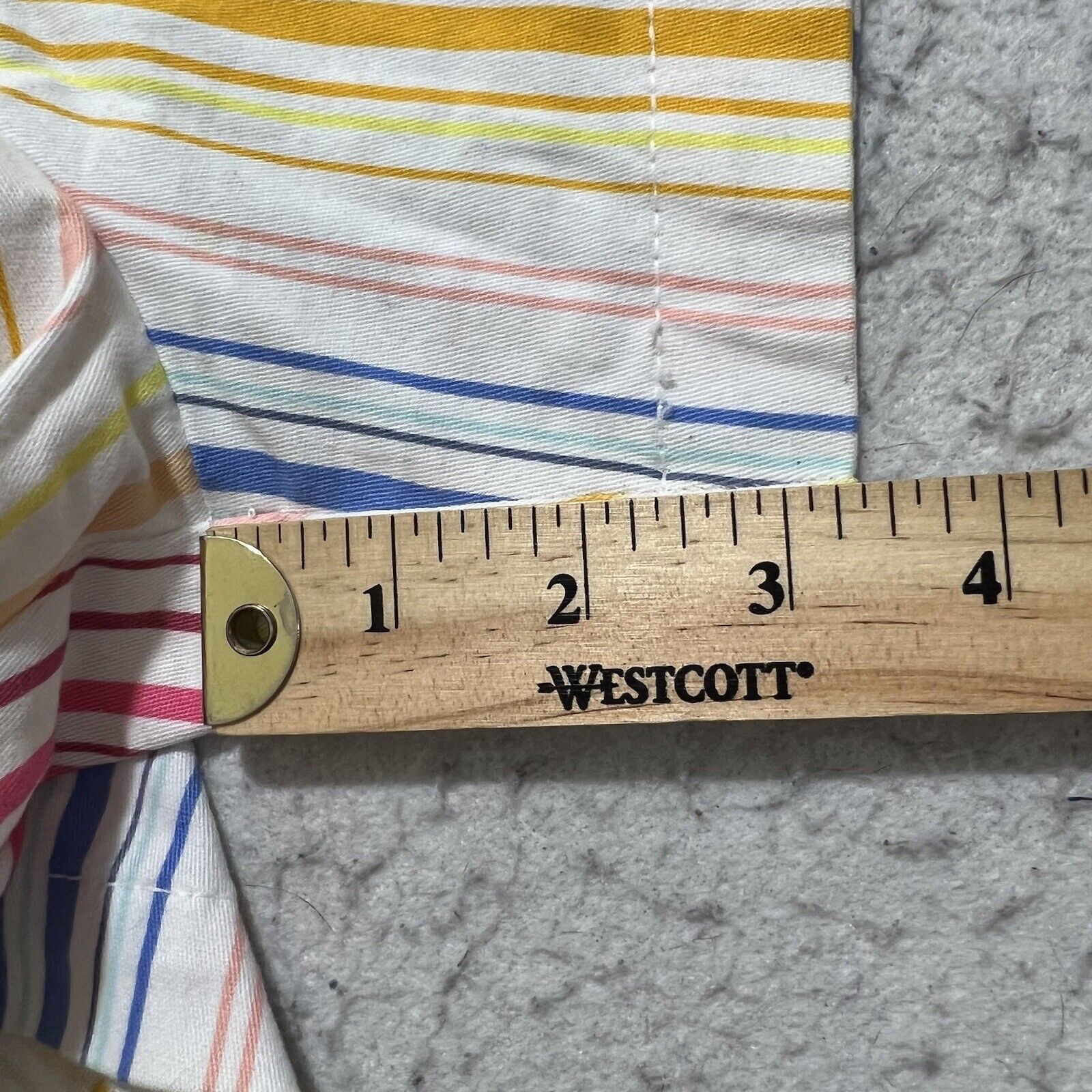 JCPenney a.n.a. Twill Shorts 3" Inseam Colorful Striped Flat Front Size 38" / US 16 / IT 52 - 10 Thumbnail