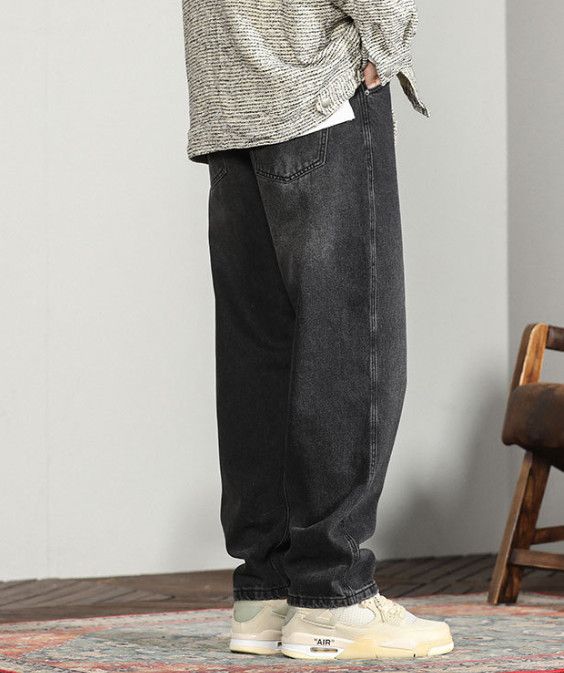 Japanese Brand Japanese style men's loose straight leg retro jeans Size US 32 / EU 48 - 3 Thumbnail