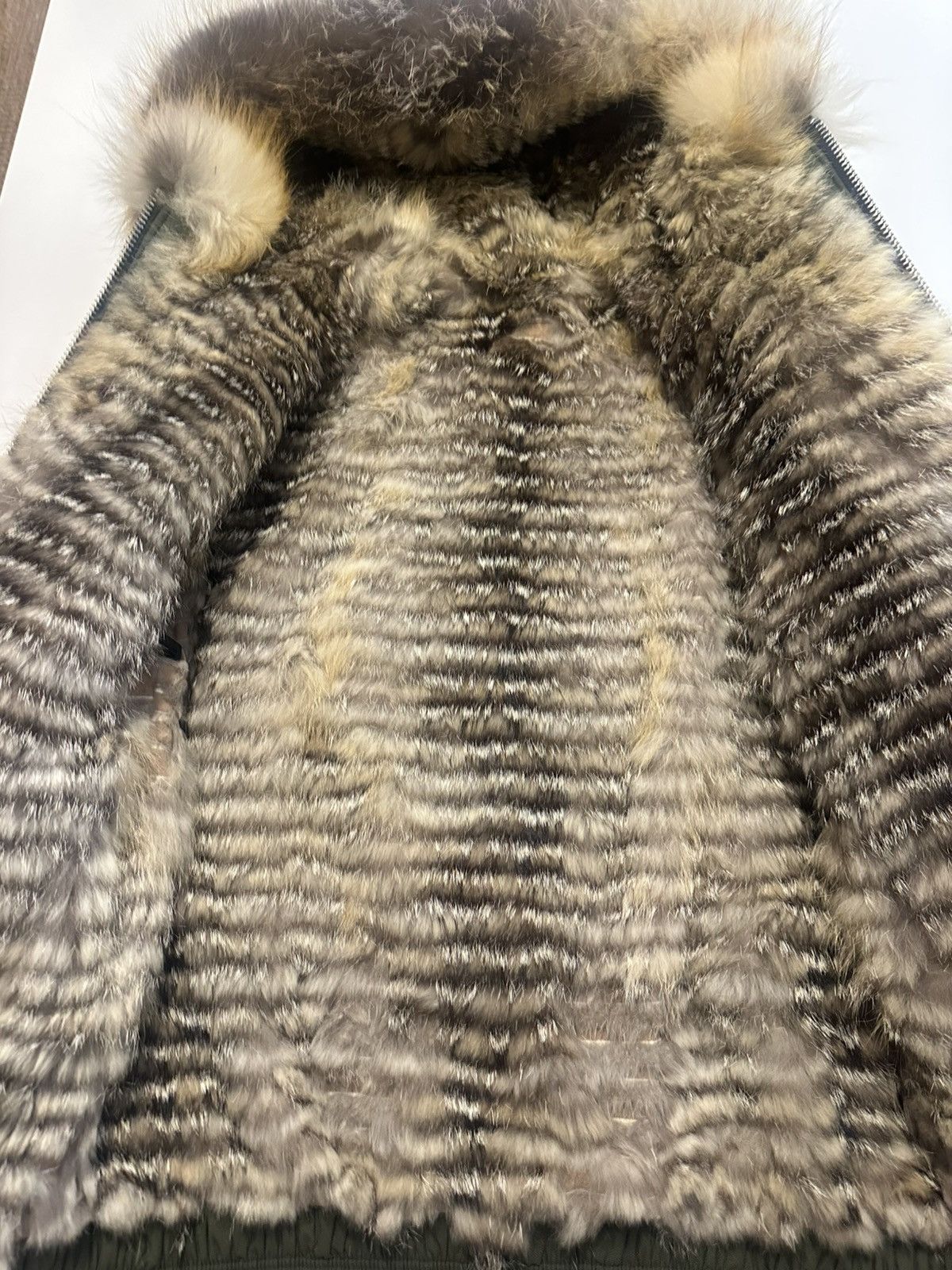 Other Green - khaki Fox Bomber Jacket with Fox Hood Size US M / EU 48-50 / 2 - 6 Thumbnail