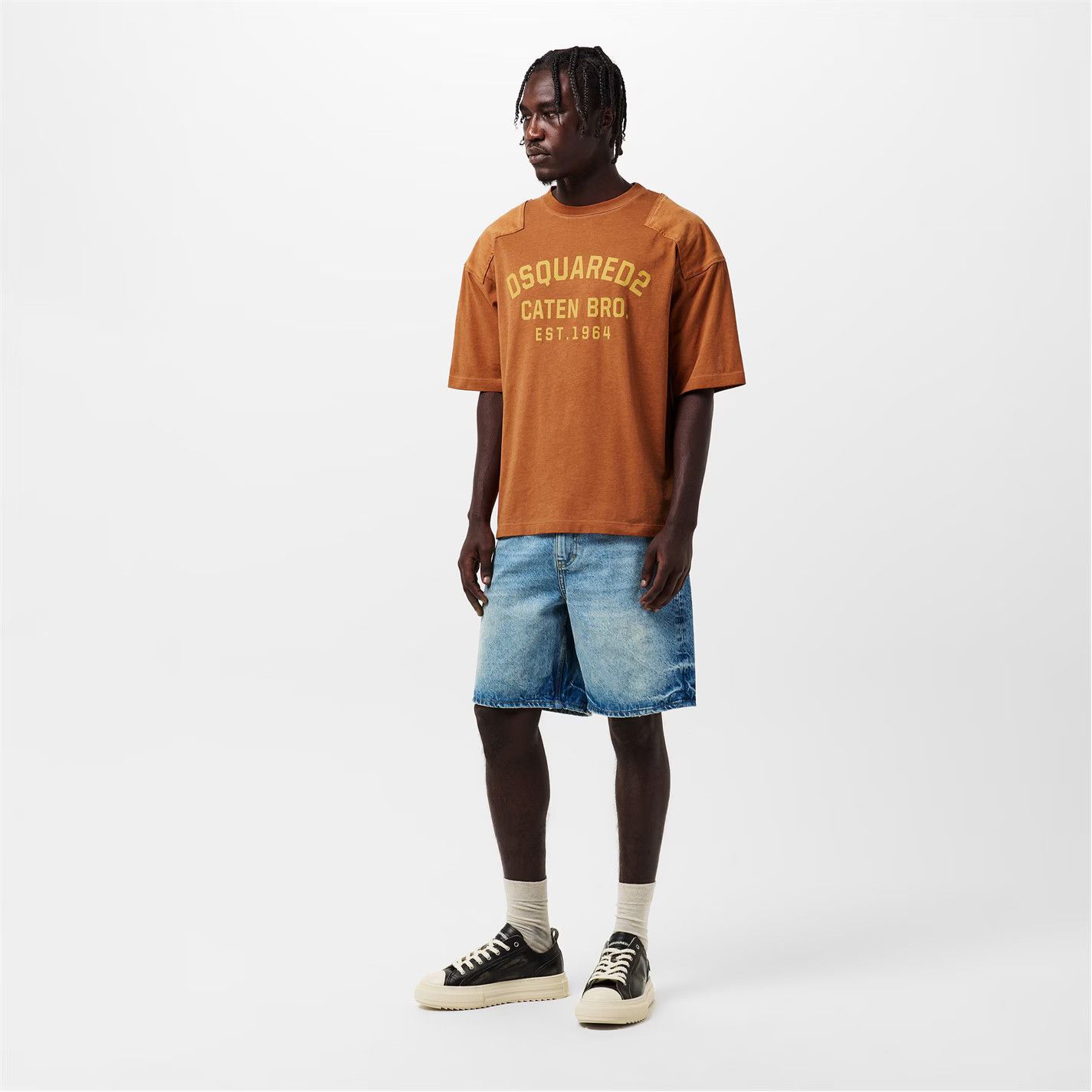 Dsquared2 o1g2r1mq0426 Caten Oversized T-Shirt in Rust Size US L / EU 52-54 / 3 - 6 Thumbnail