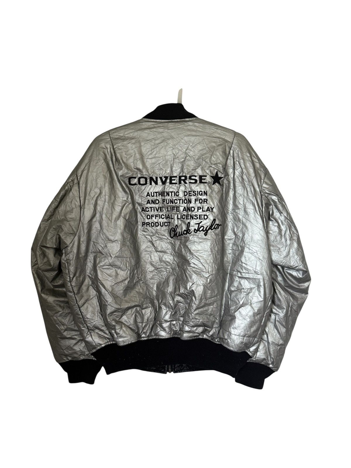 Converse CONVERSE ALL STAR REVERSIBLE BOMBER JACKET STYLE BLACK GRAY Size US M / EU 48-50 / 2 - 3 Thumbnail