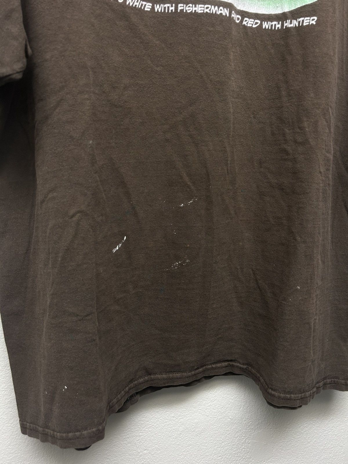 Vintage Y2K Funny Fishing Hunting Bears Graphic Tshirt Size US XL / EU 56 / 4 - 5 Thumbnail