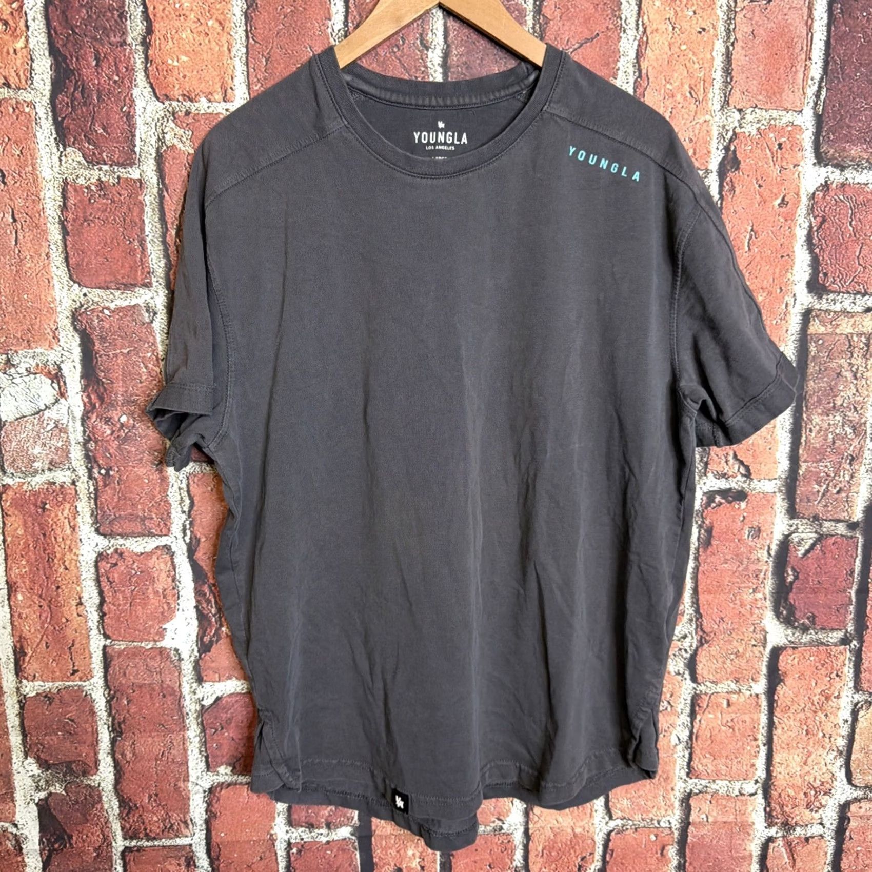 Vintage Blue T-Shirt Shirt Mens L Short Sleeve Crew Neck Logo Spellout City Streetwear Casual Size US L / EU 52-54 / 3 - 2 Thumbnail