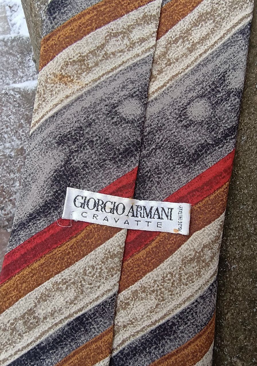Giorgio Armani Giorgio Armani striped silk tie vintage Size ONE SIZE - 5 Thumbnail
