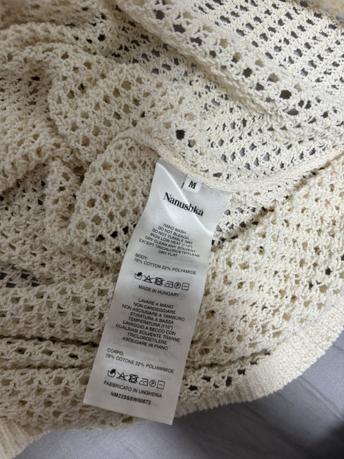 Nanushka Turtleneck Knitted Crochet Top Size US M / EU 48-50 / 2 - 4 Thumbnail