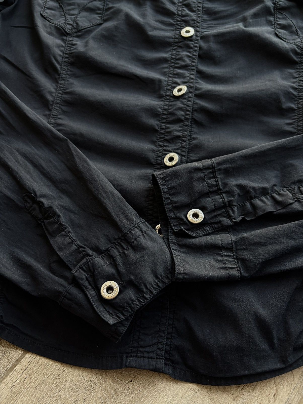 Dolce & Gabbana Archive Dolce & Gabbana Black Military Style Women Shirt L Size L / US 10 / IT 46 - 8 Thumbnail