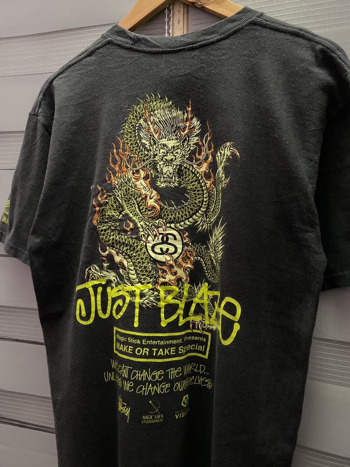 Stussy Vintage Stussy Dragon X Magic Stick X Just Blaze Backhit Tee Size US M / EU 48-50 / 2 - 2 Thumbnail