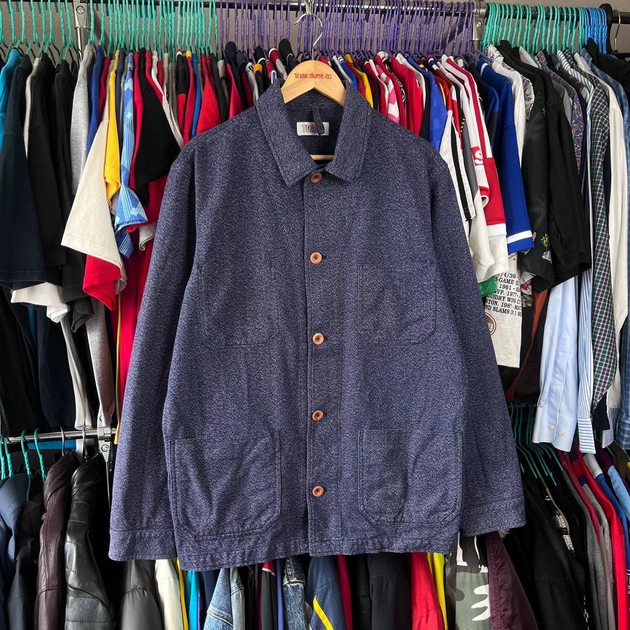 Other TOAST Chore Workwear Blue Denim Blazer Jacket Size US L / EU 52-54 / 3 - 3 Thumbnail