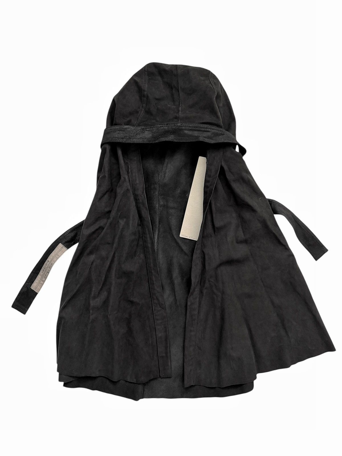 Rick Owens SAMPLE 2014 Moody Durag Lambskin Leather Head Drape Size ONE SIZE - 3 Thumbnail