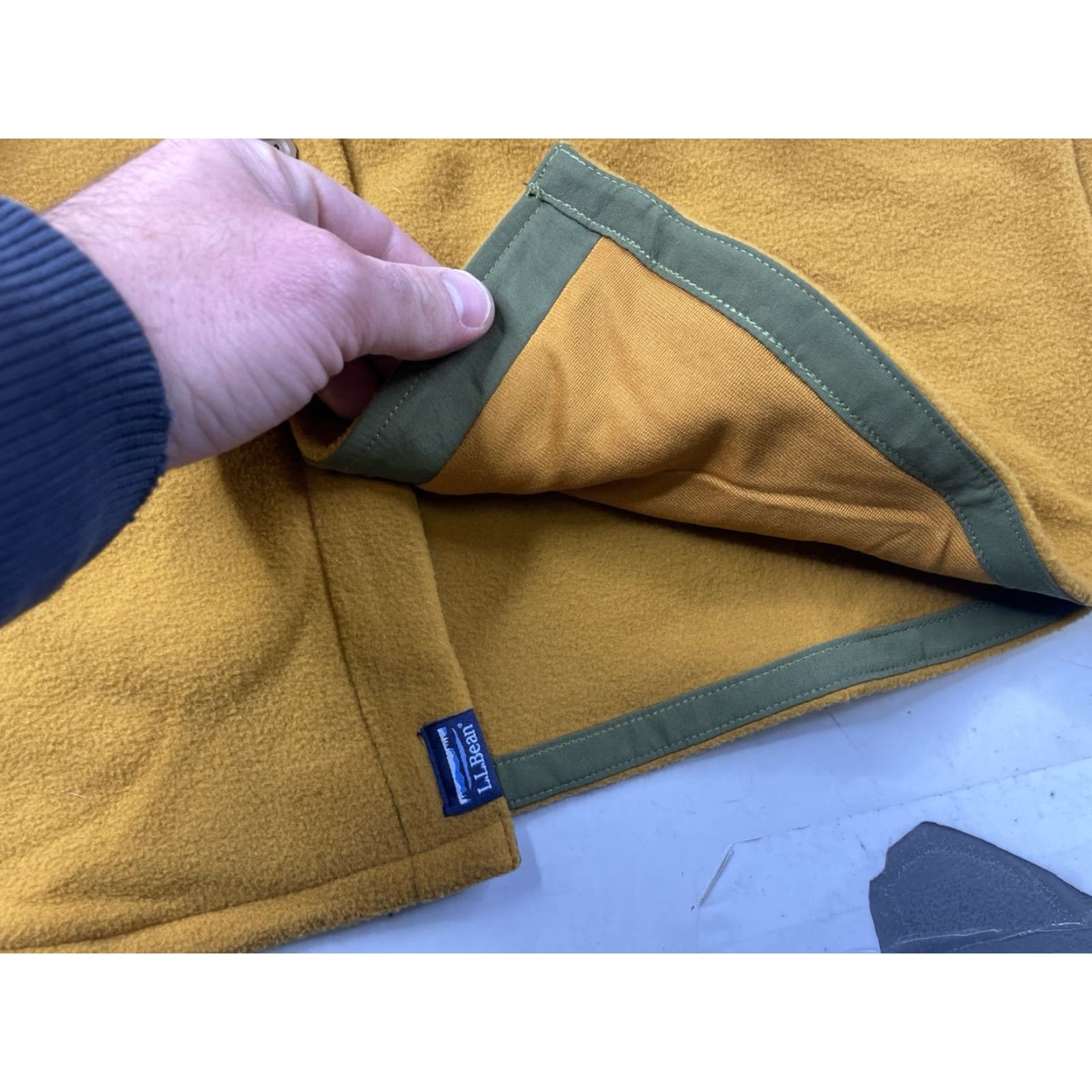 Vintage VINTAGE LL Bean Mariner Fleece Shirt Mens LT Large Tall Shacket Button-Up Gold Yellow Size US L / EU 52-54 / 3 - 4 Thumbnail