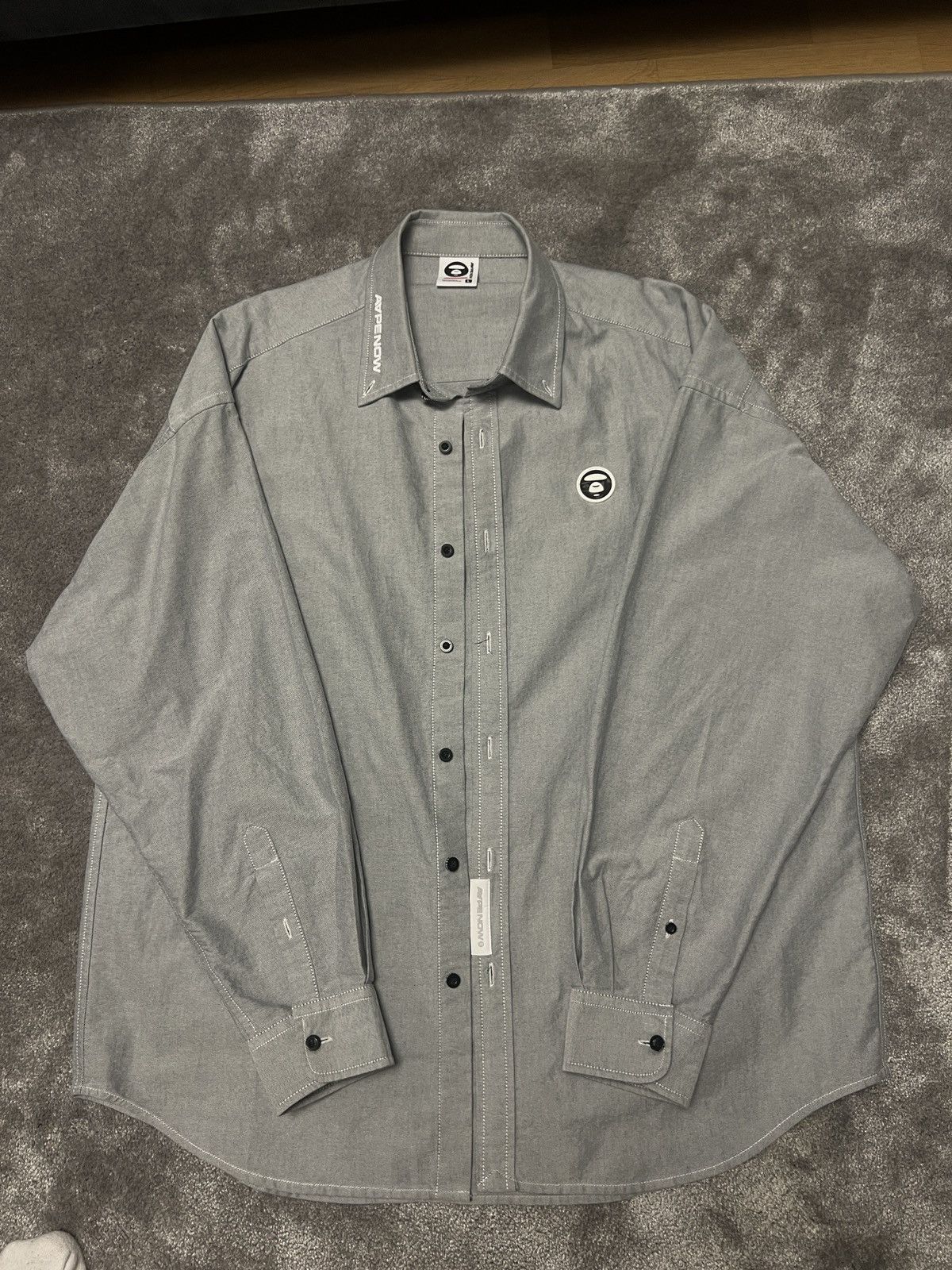 Aape AAPE By A Bathing Ape® logo-patch long-sleeved shirt Size US L / EU 52-54 / 3 - 1 Thumbnail