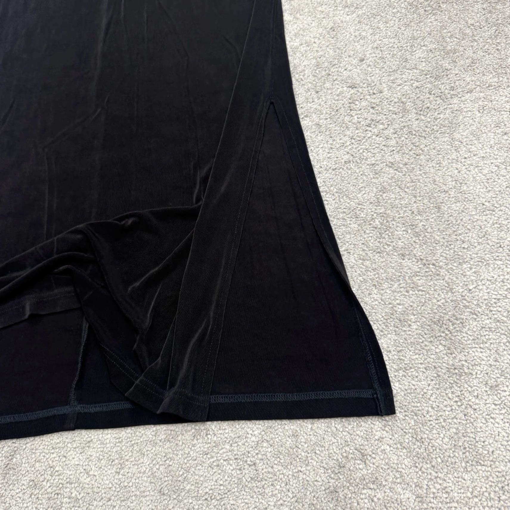 Coldwater Creek Coldwater Creek Velvet Maxi Dress Womens 12 Black Sleeveless Floral Overlay Boho Size XL / US 12-14 / IT 48-50 - 5 Thumbnail
