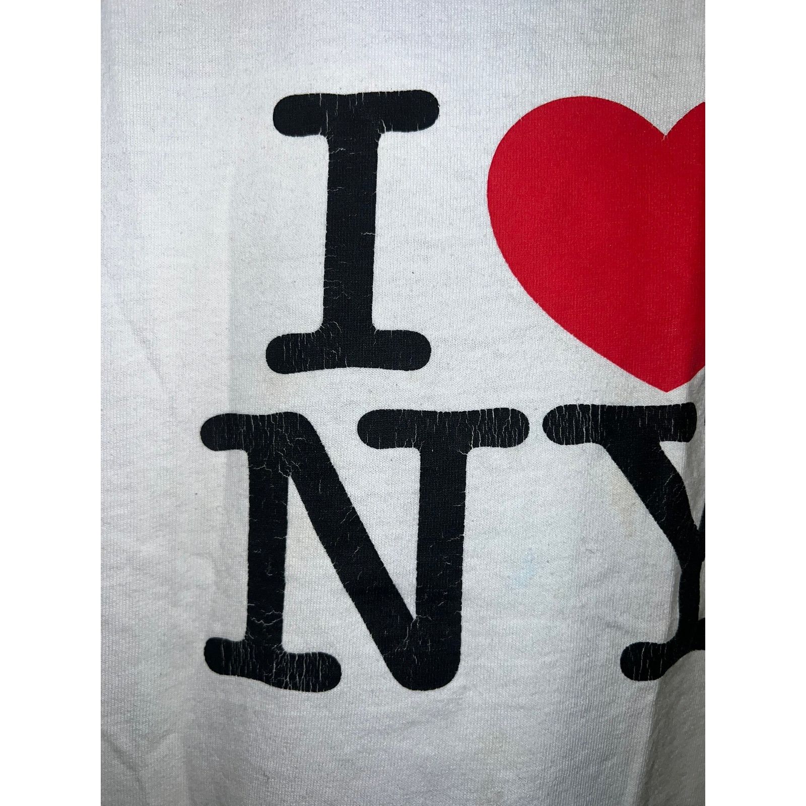 Delta Vintage I Love New York Shirt Heart NY NYC Tee Stained XL Size US XL / EU 56 / 4 - 3 Thumbnail