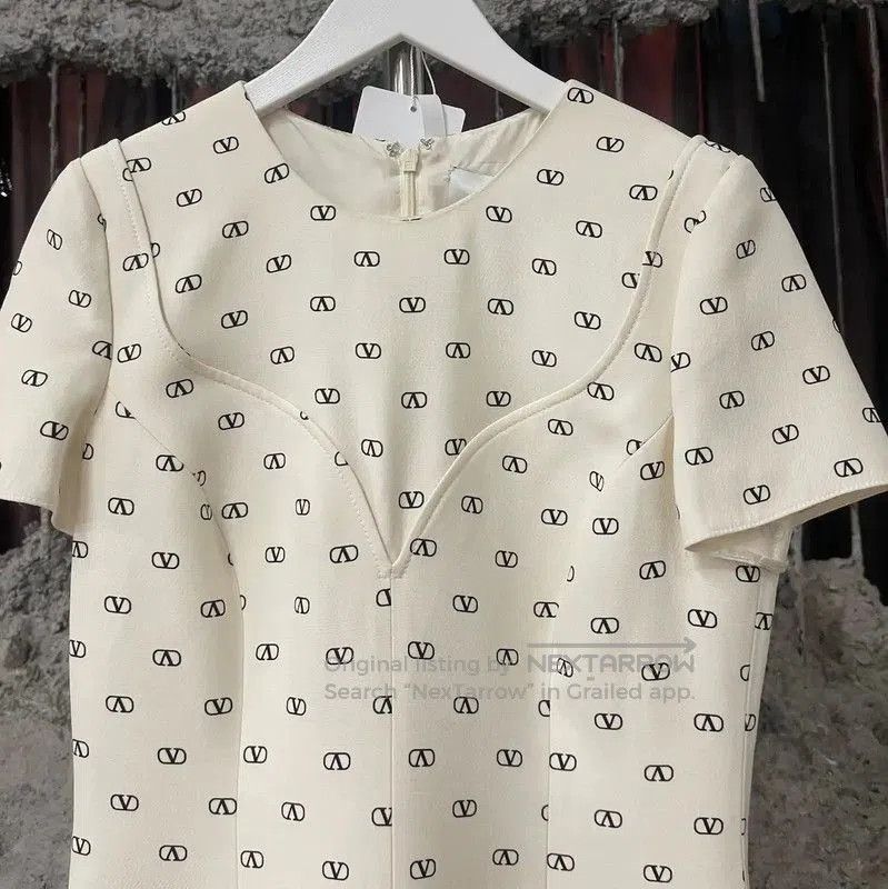 Valentino Valentino Summer Short Sleeve Dress in Off-White . Size XXS / US 00 / IT 34 - 3 Thumbnail