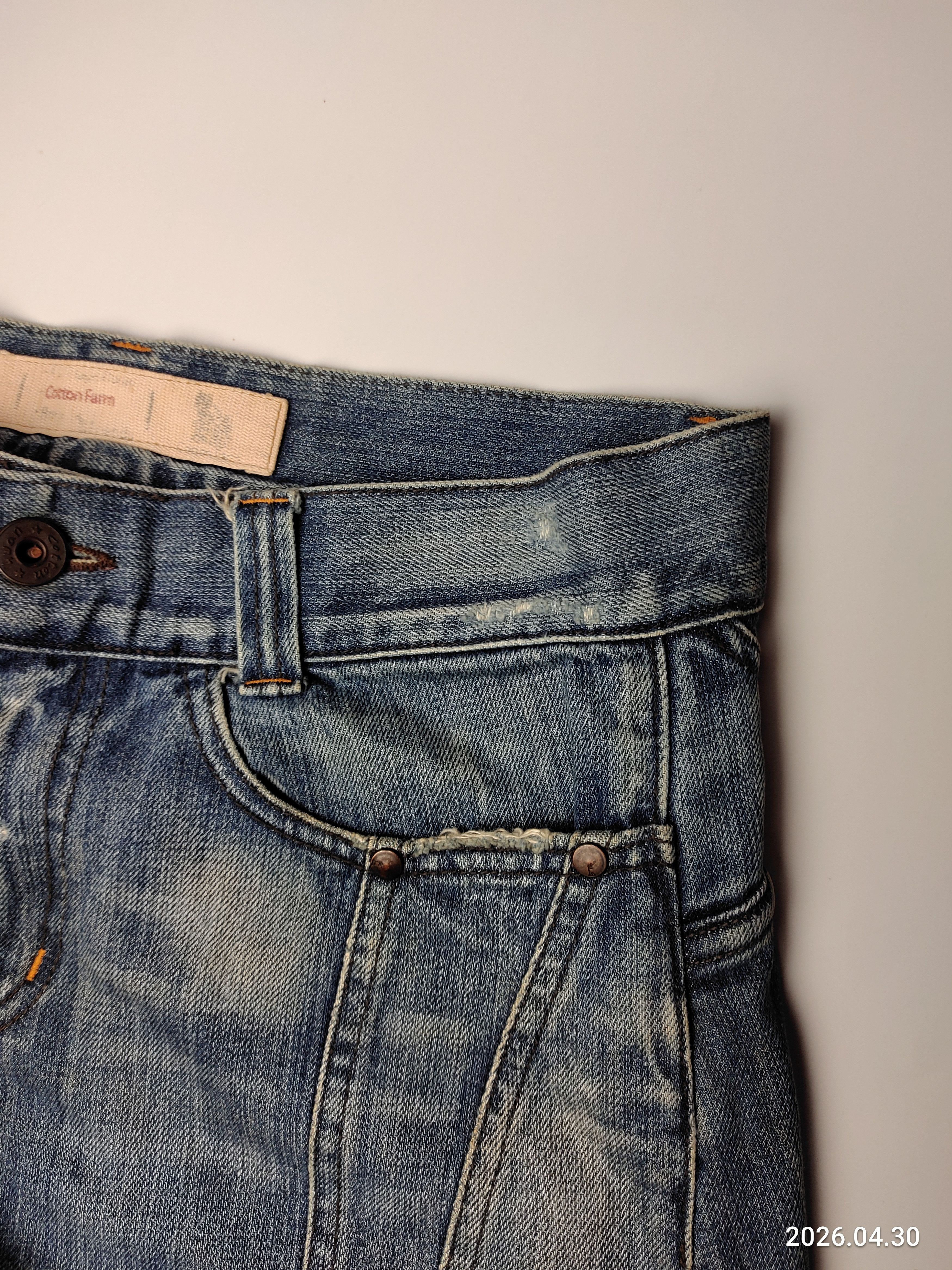 Japanese Brand vtg cotton farm denim Size US 30 / EU 46 - 5 Thumbnail