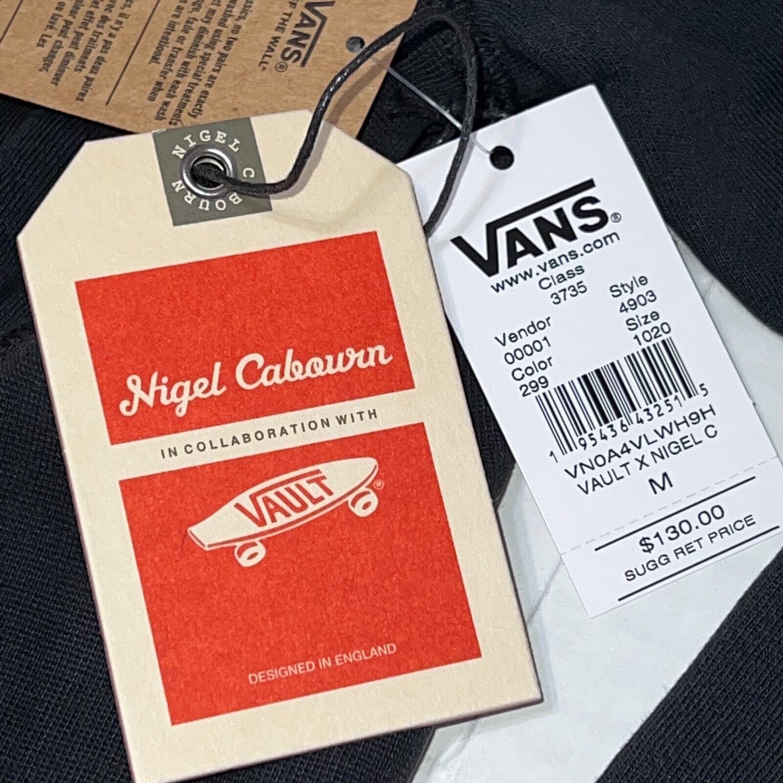 Vans Vans Sweatshirt Medium New Vault Nigel Cab Anthracite OBAN Size US M / EU 48-50 / 2 - 6 Thumbnail
