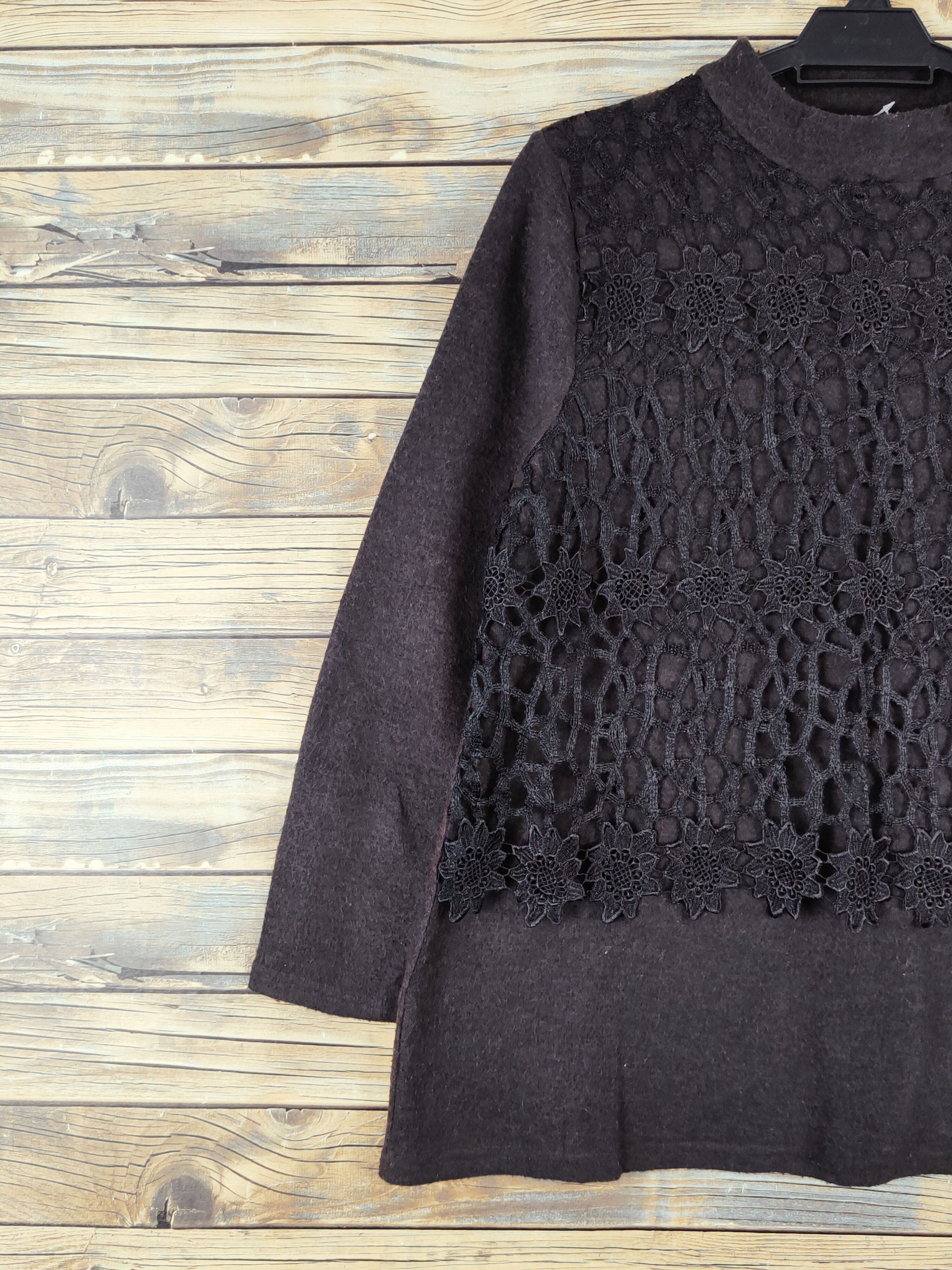 Homespun Knitwear × Japanese Brand × Vintage Japanese Brand Dark Gray Knitwear Blouses #W984 Size M / US 6-8 / IT 42-44 - 3 Thumbnail