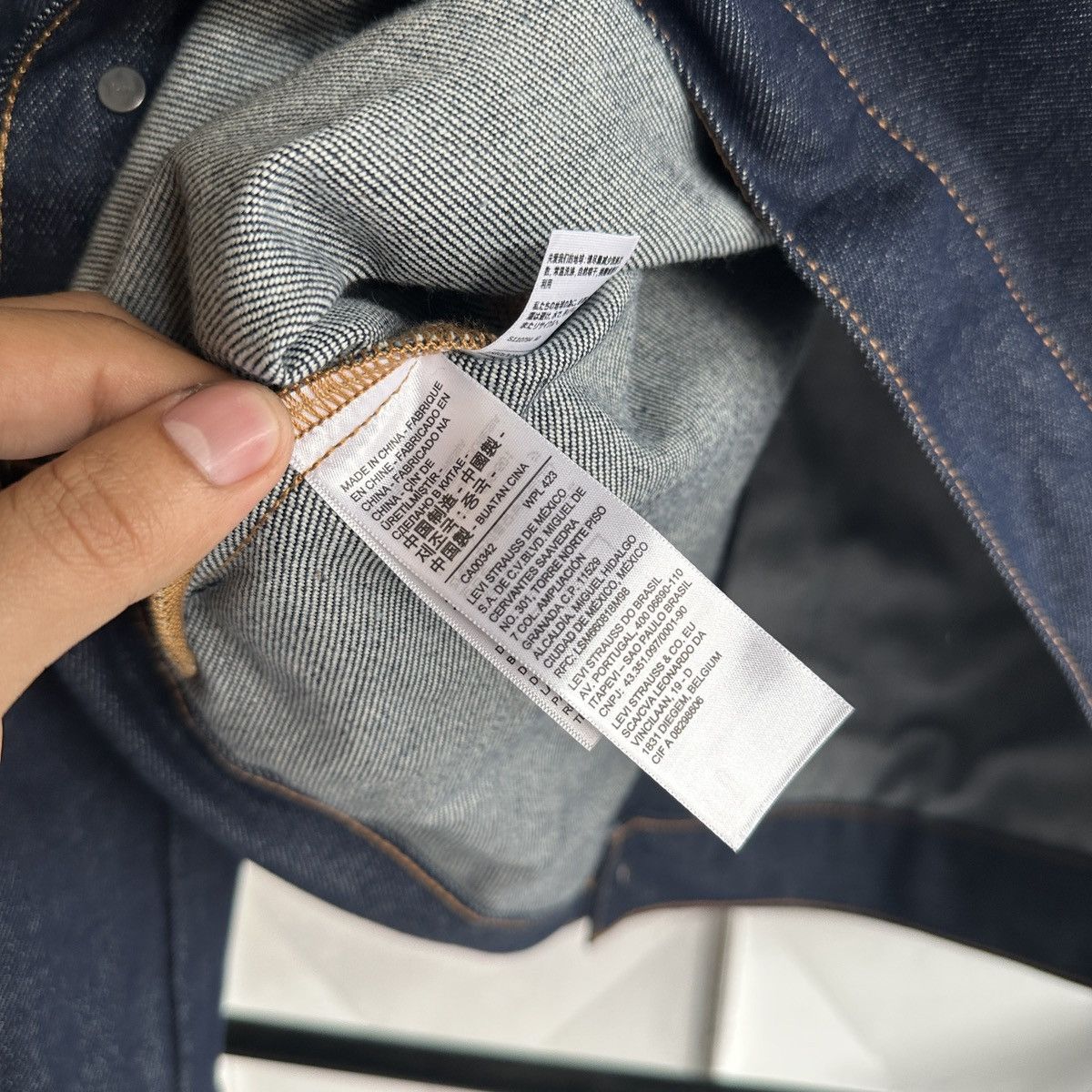 DENIM TEARS × Levi's Sample Denim Tears Levi's Type II Raw Denim Jacket Size US L / EU 52-54 / 3 - 13 Thumbnail