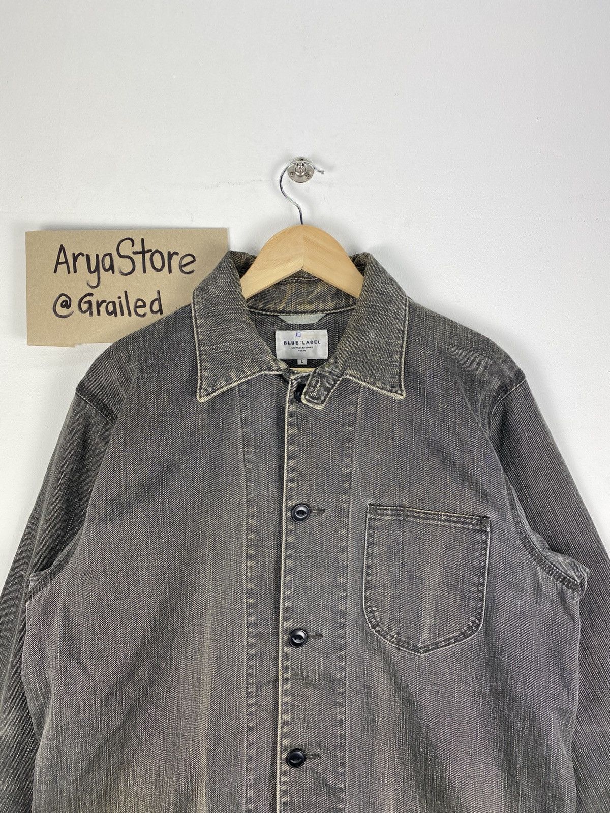 United Arrows Vintage Y2K Denim Chore Jacket Workwear Style Button Up Size US L / EU 52-54 / 3 - 7 Thumbnail