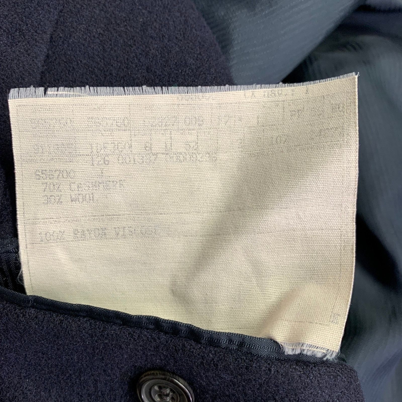 Ermenegildo Zegna Size 42 Navy Cashmere Wool Notch Lapel Jacket Size US L / EU 52-54 / 3 - 8 Thumbnail