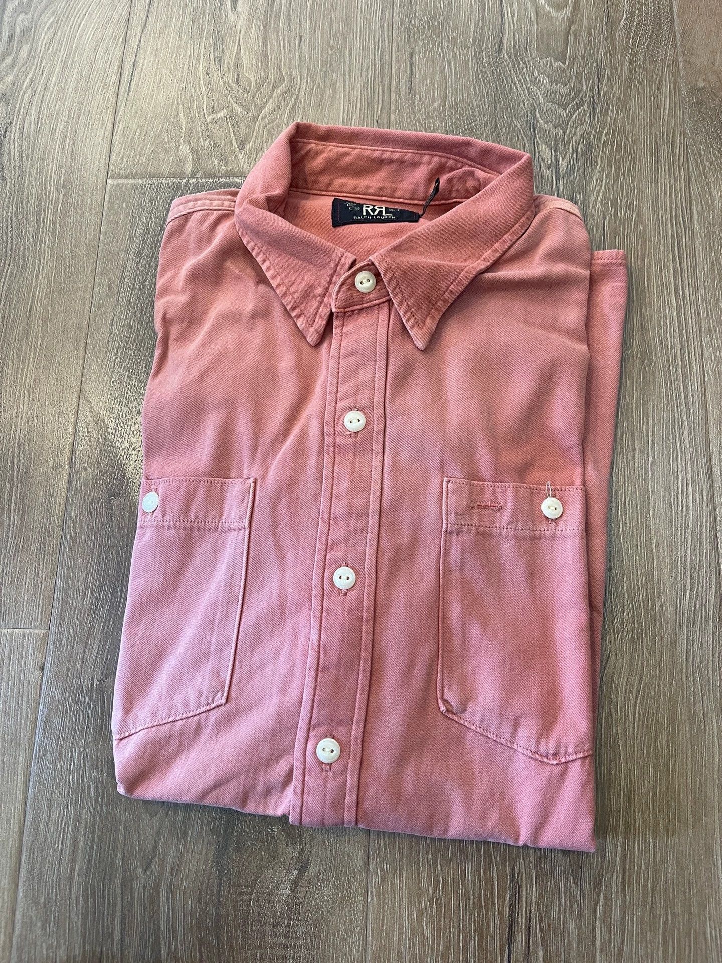 RRL Ralph Lauren RRL Garment Twill Work Shirt Red Washed XL 24AW Size US XL / EU 56 / 4 - 1 Thumbnail
