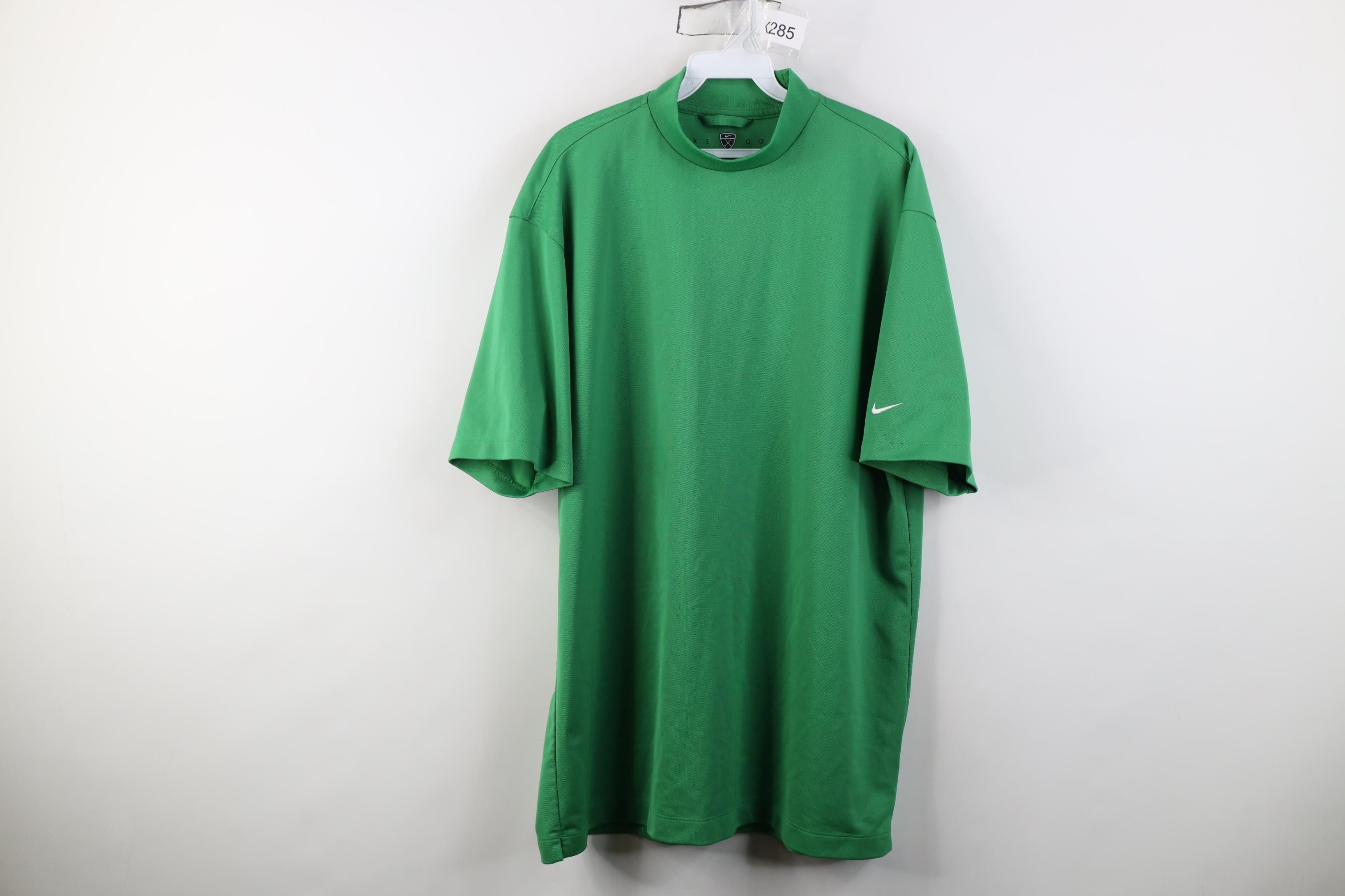 Nike Vintage Y2K Nike Golf Mini Swoosh Mock Neck T-Shirt Green Size US XL / EU 56 / 4 - 1 Thumbnail