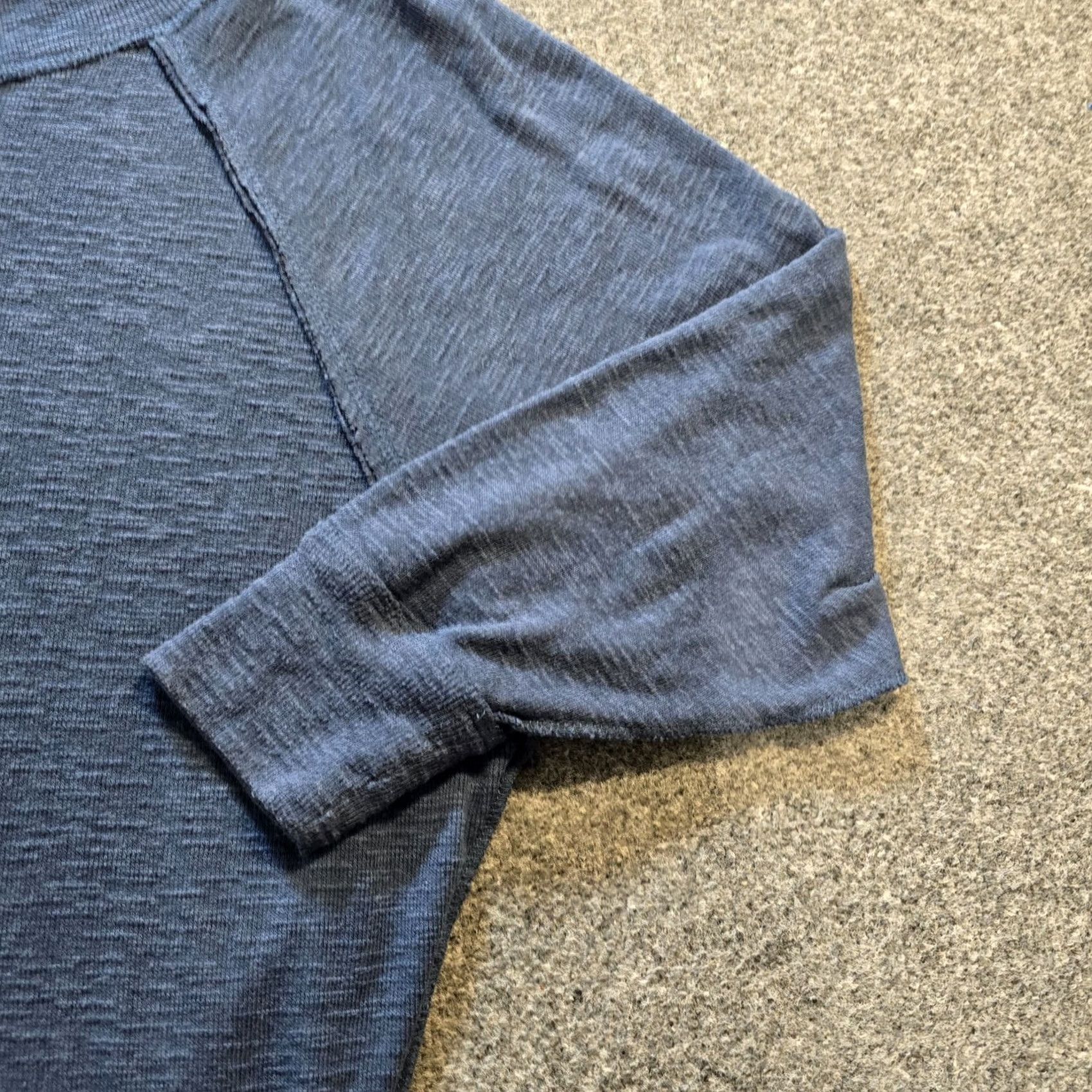 Free People Free People Sweater Medium Blue Knit Long Sleeve Top - Casual Travel Size M / US 6-8 / IT 42-44 - 3 Thumbnail