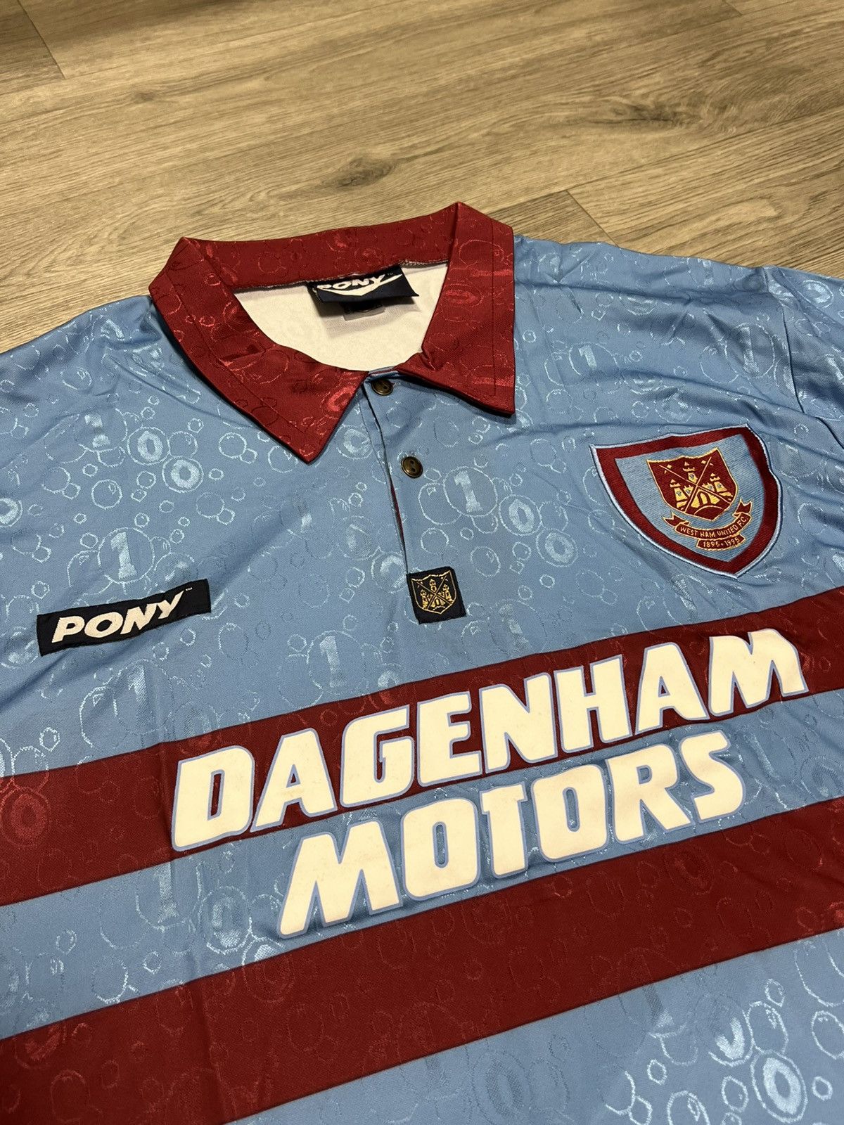 WEST HAM UNITED 1995 1997 AWAY LONG SLEEVE SHIRT